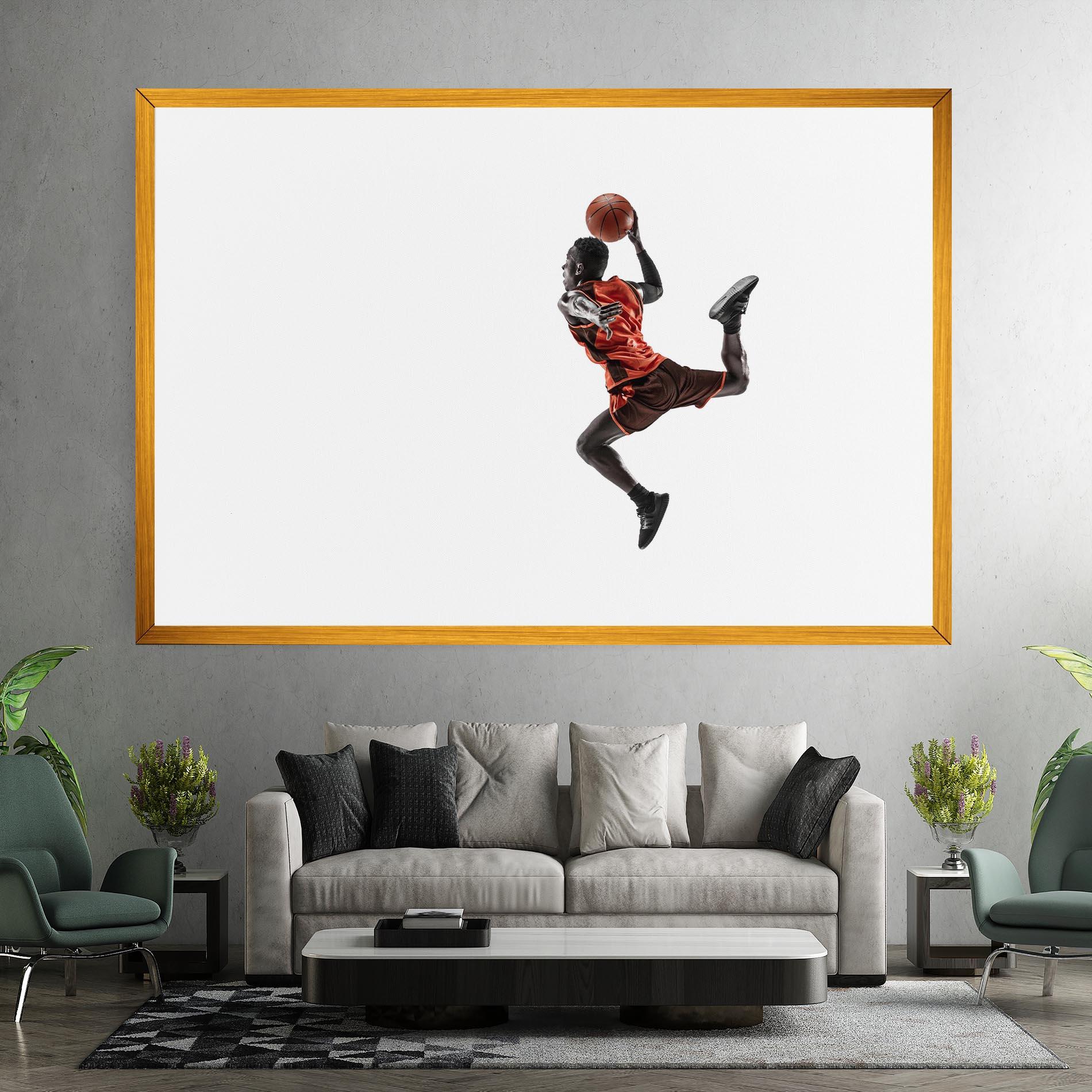 Tablou Canvas Basketball Player Flying mockup 7