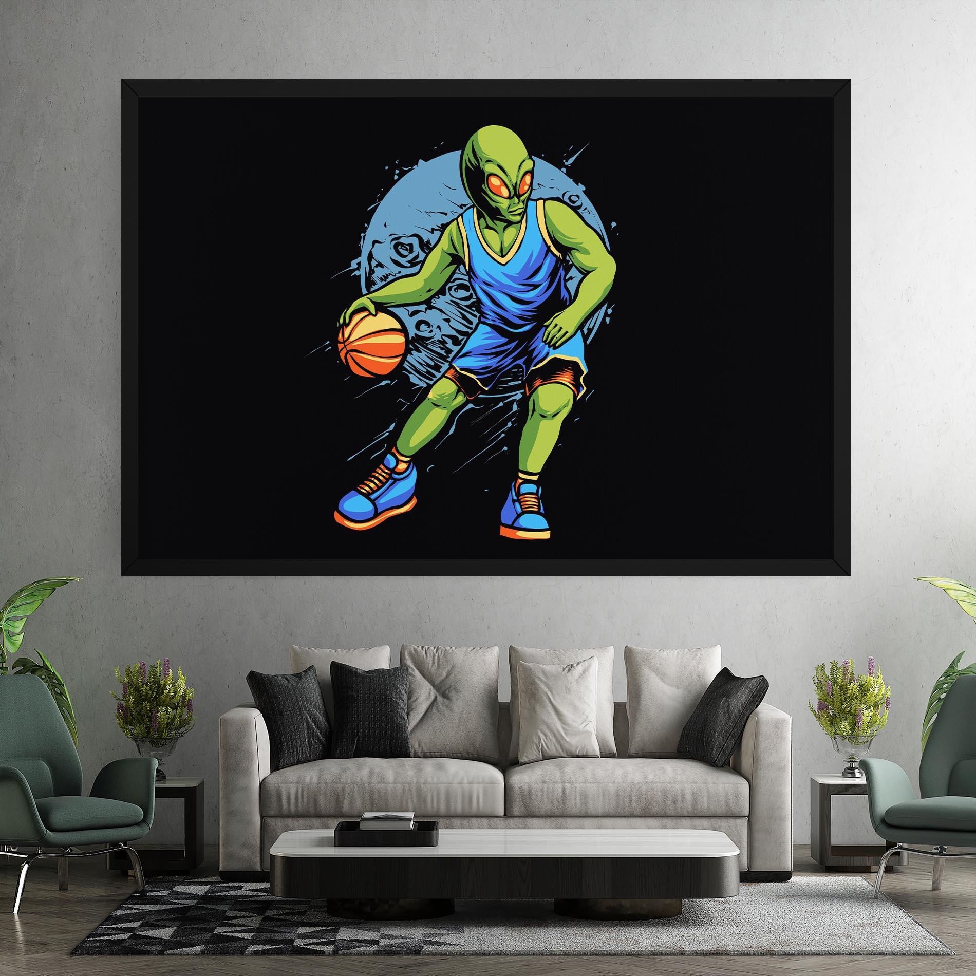 Tablou Canvas Alien Basketball mockup 7