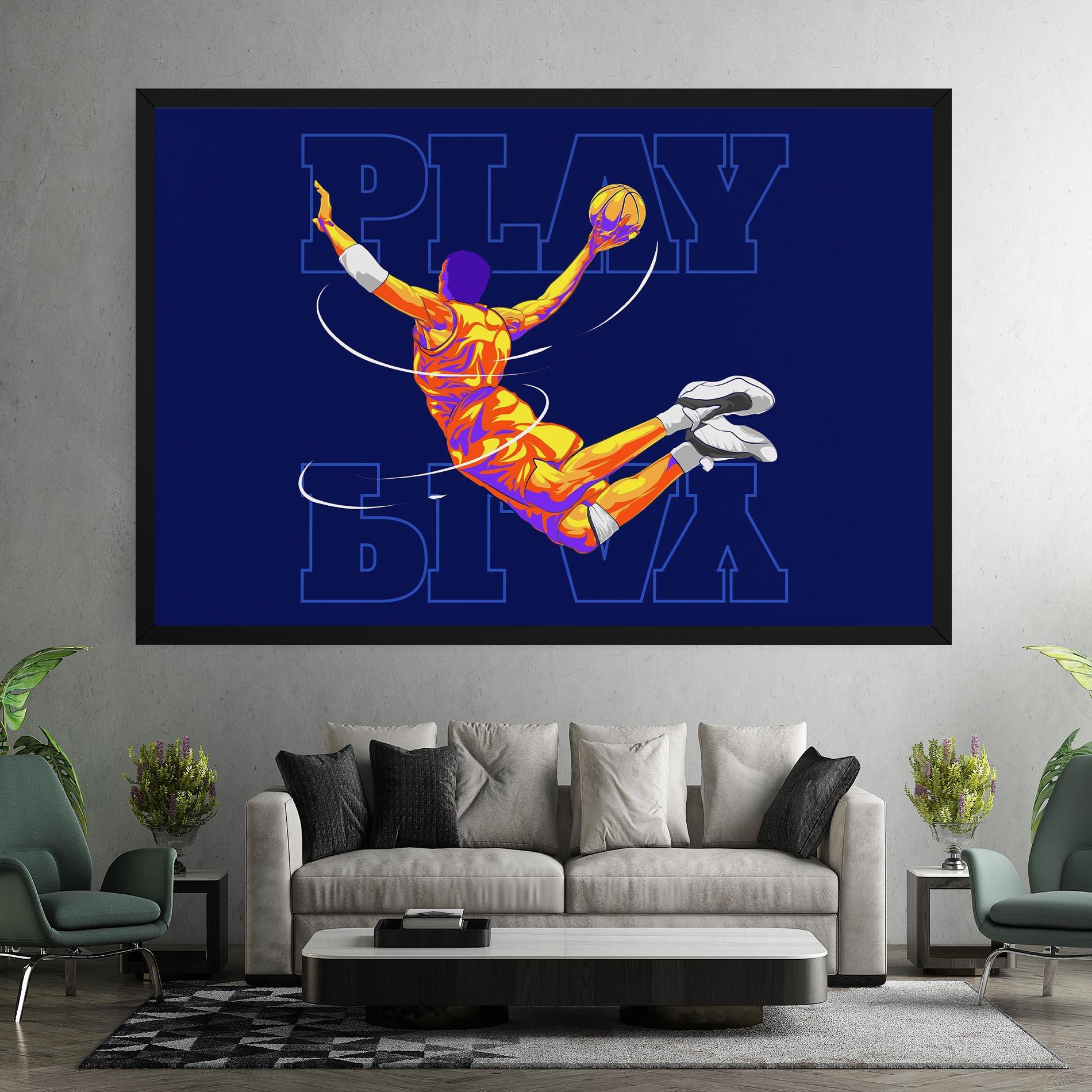 Tablou Canvas Basketball Blue mockup 7