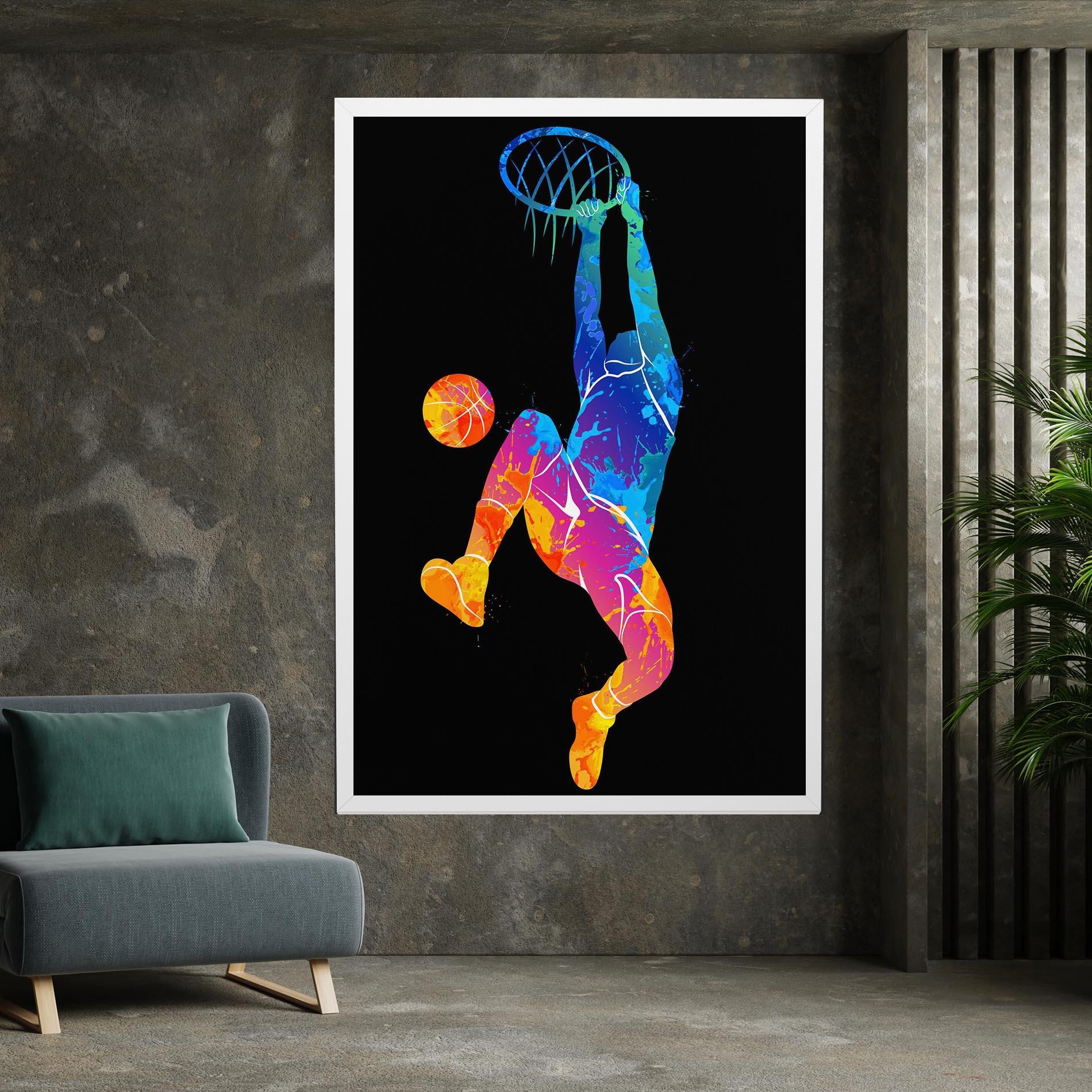 Tablou Canvas Blue Basket Hoop mockup 7