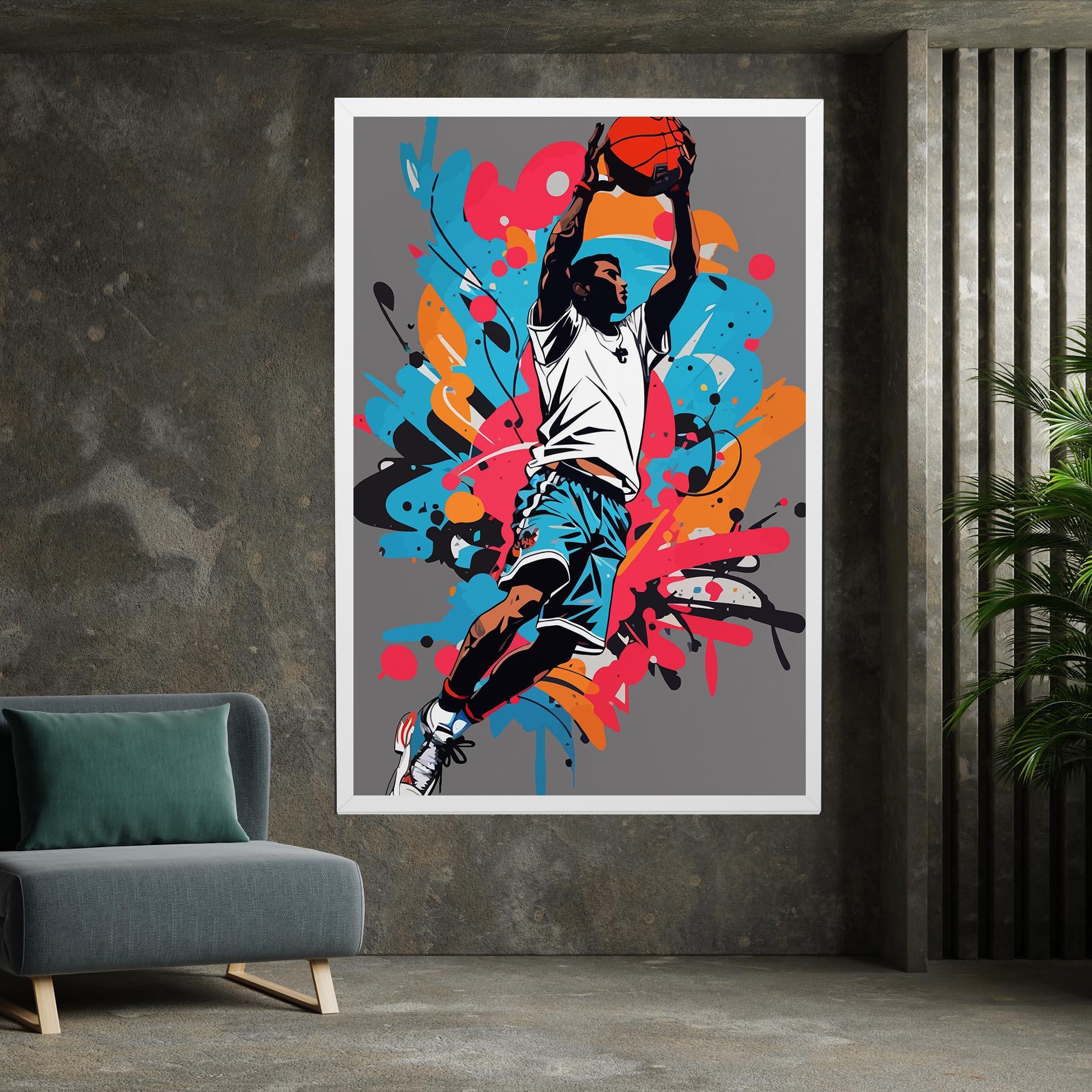 Tablou Canvas Blue Red Basket mockup 7