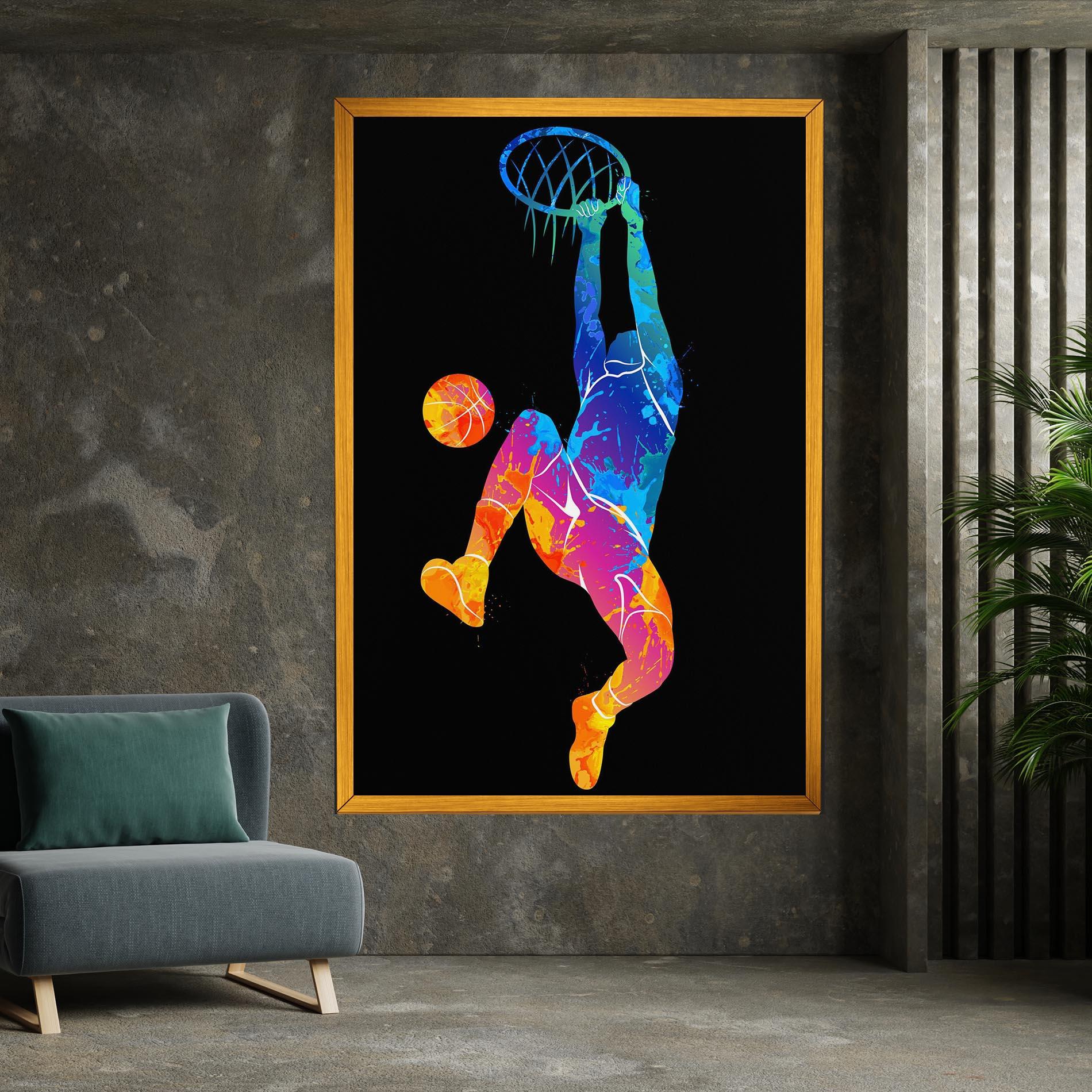 Tablou Canvas Blue Basket Hoop mockup 7