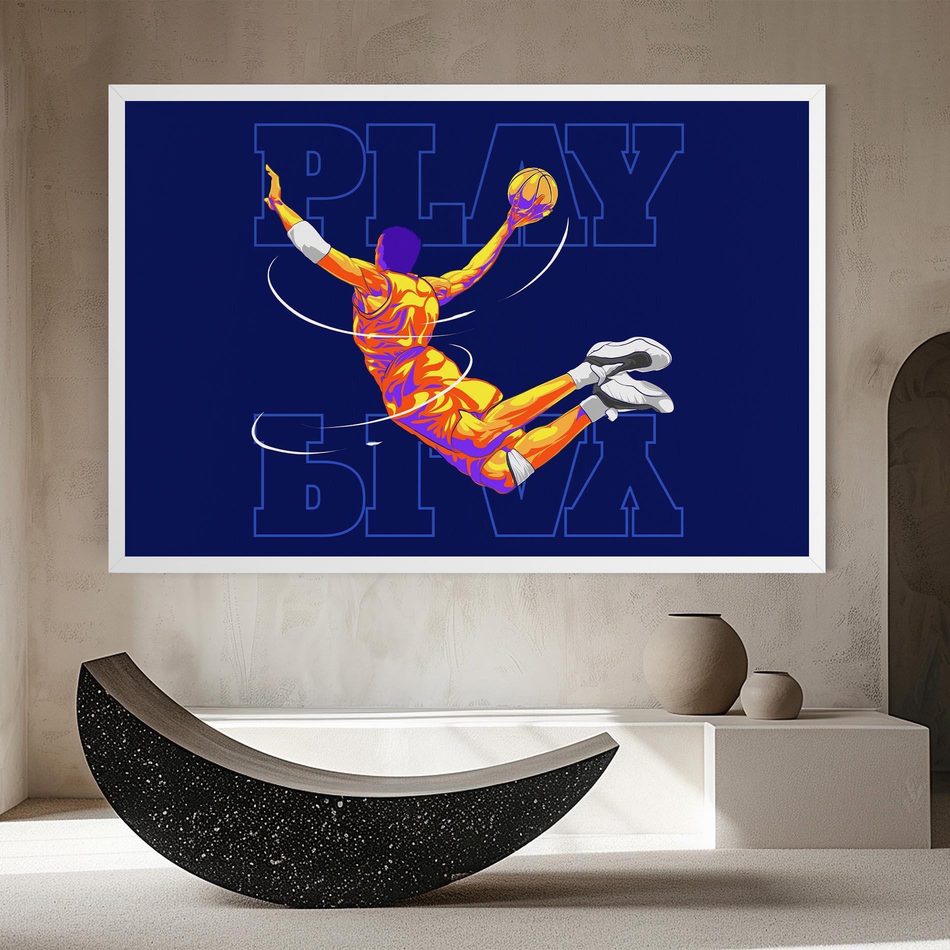 Tablou Canvas Basketball Blue mockup 8