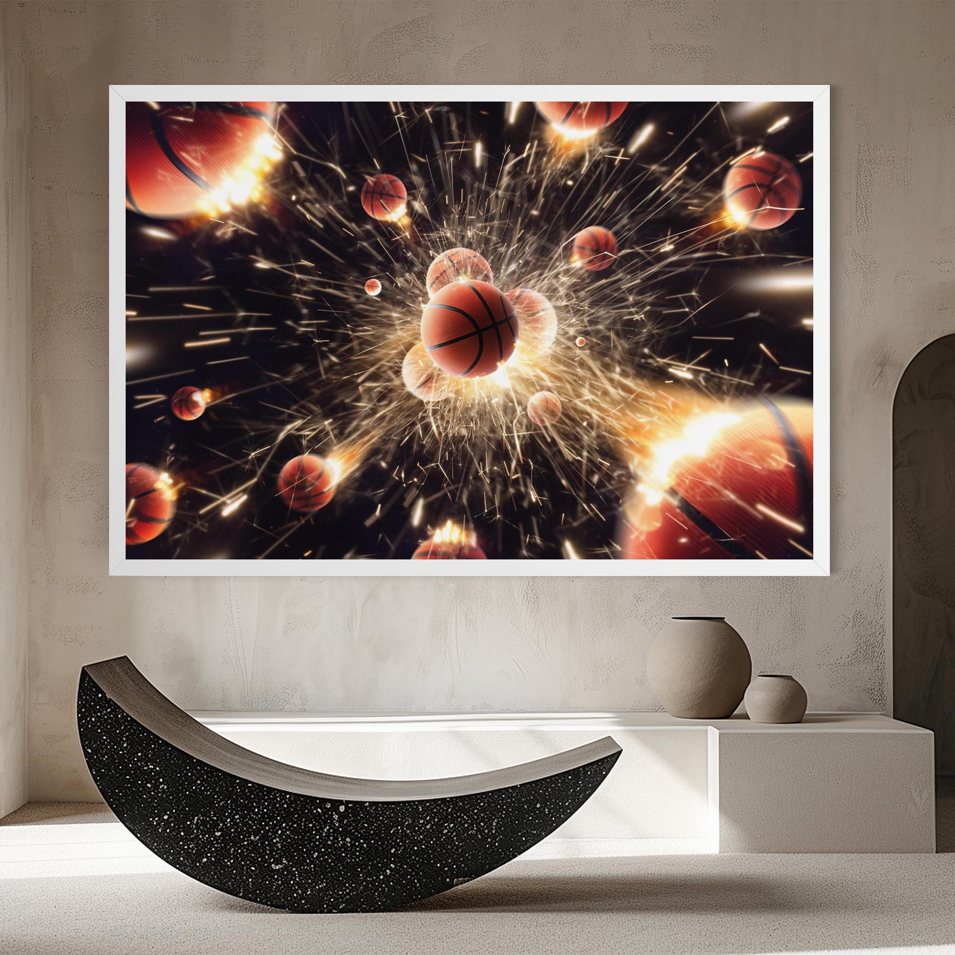 Tablou Canvas Basketball Explosion mockup 8