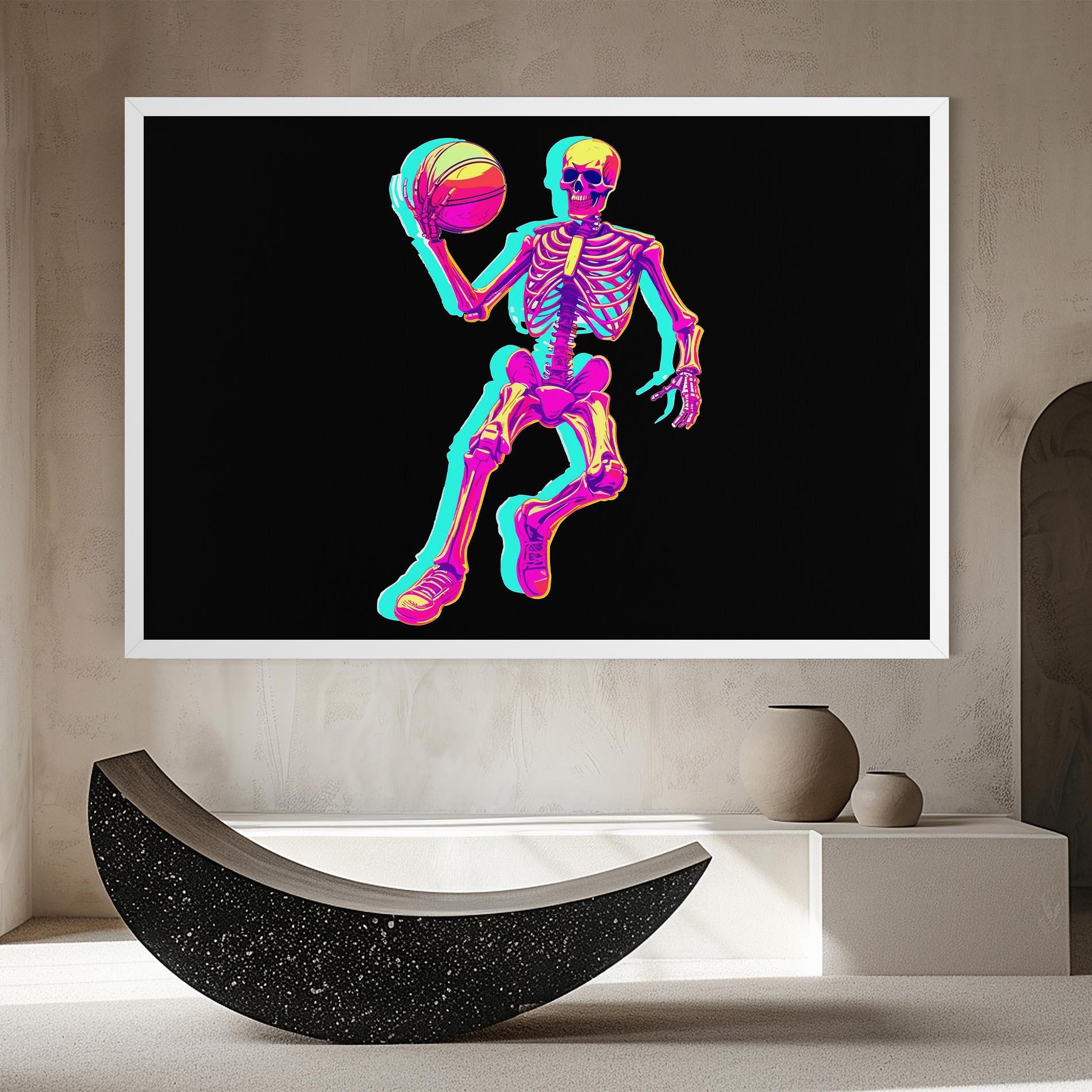 Tablou Canvas Skeleton Basketball mockup 8