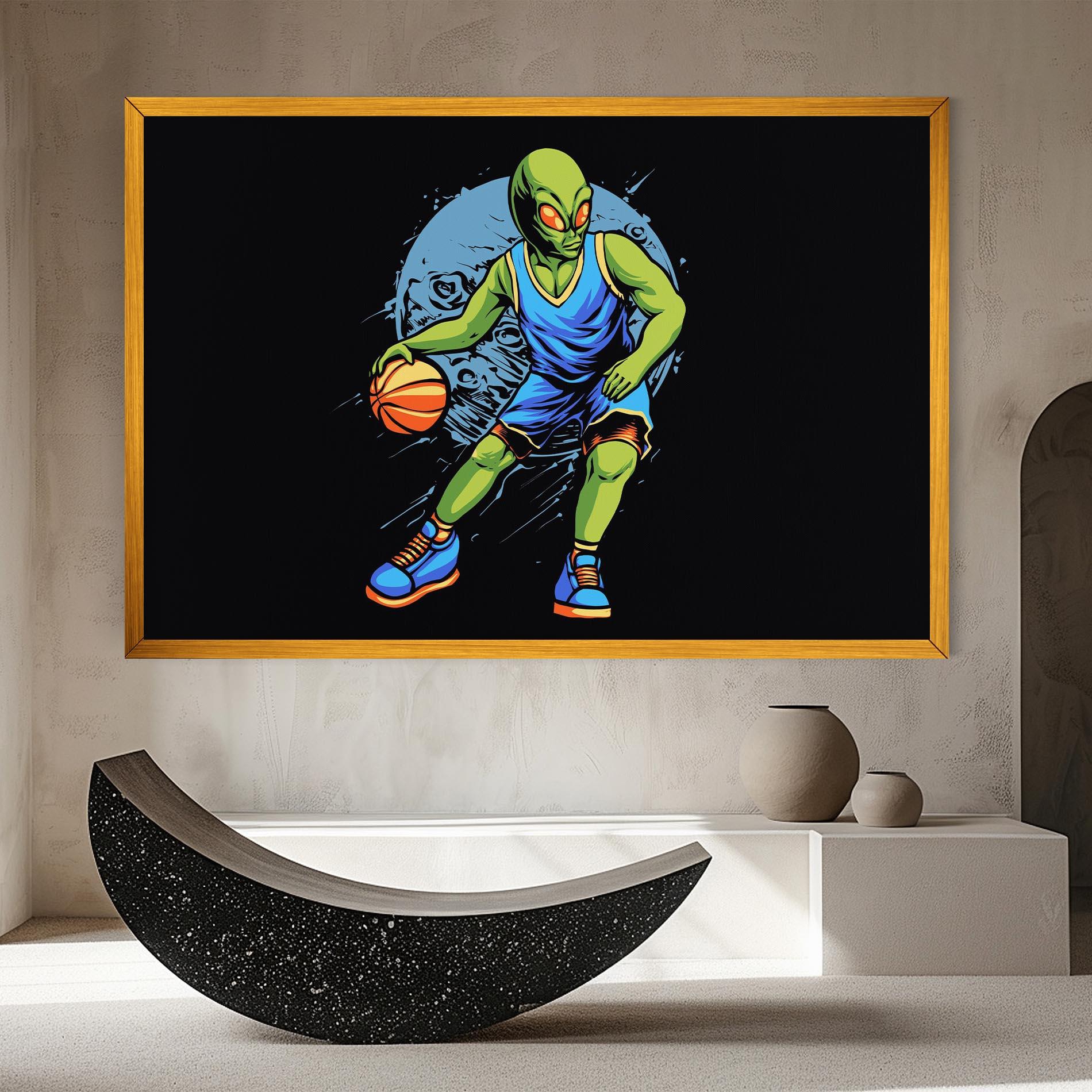 Tablou Canvas Alien Basketball mockup 8