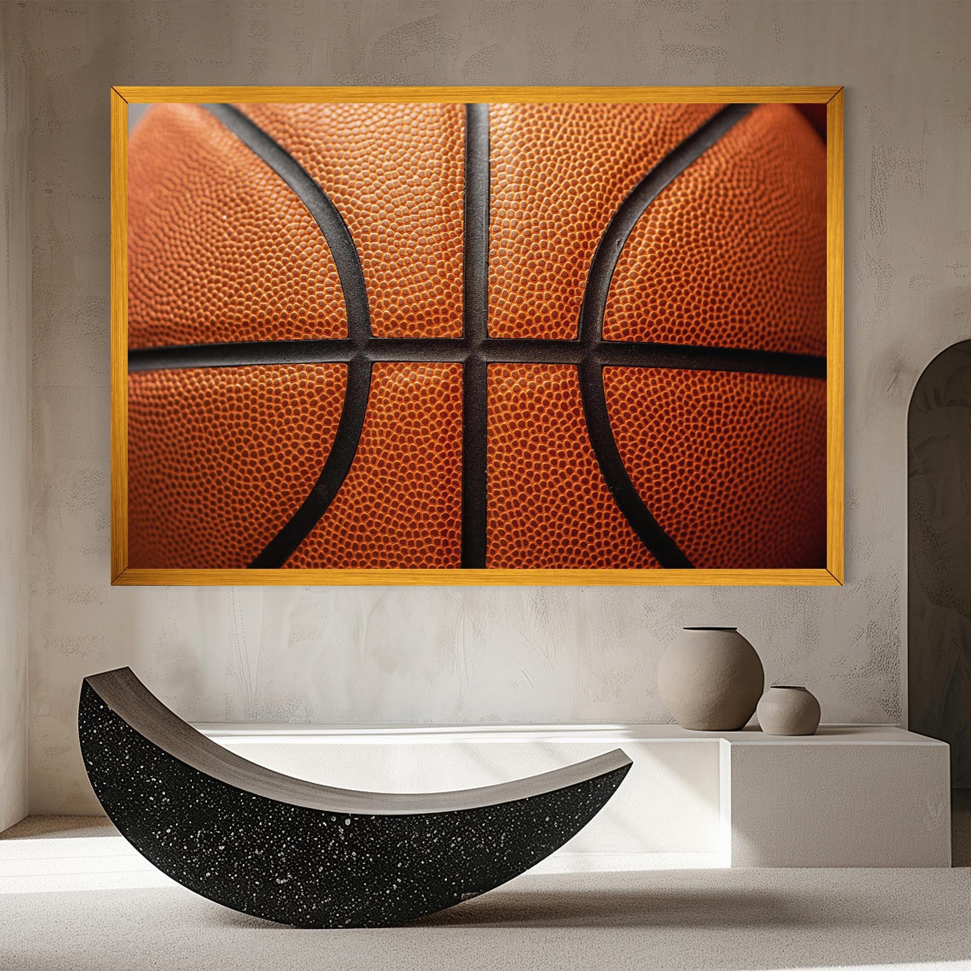Tablou Canvas Close Up Leather Basketball mockup 8