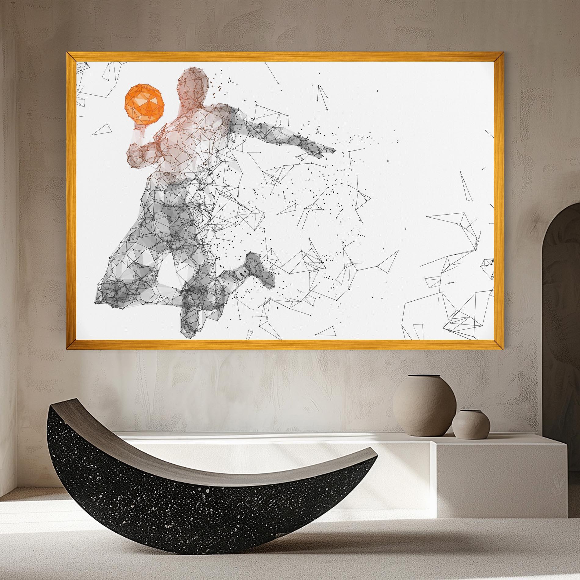 Tablou Canvas Orange Line Basket mockup 8