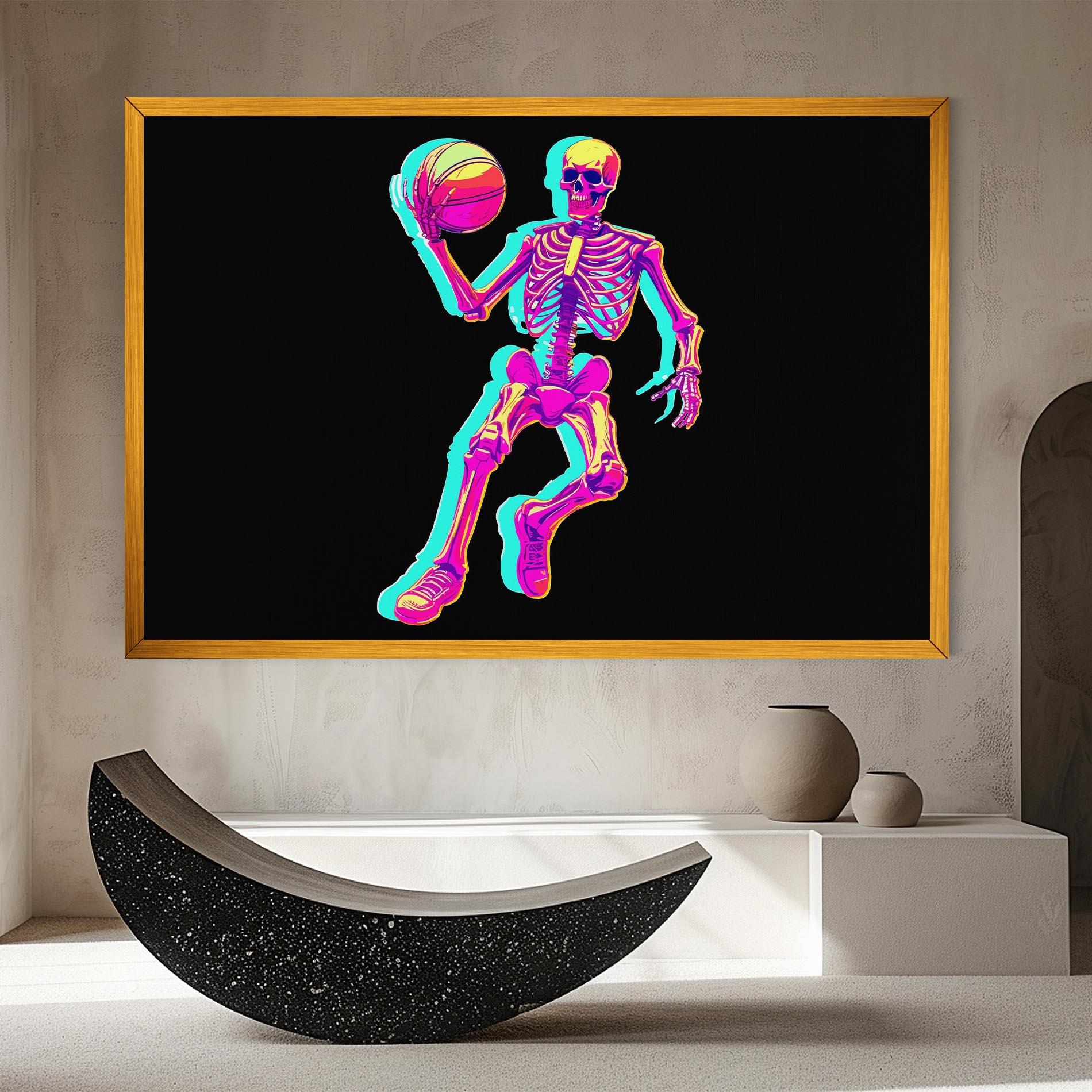 Tablou Canvas Skeleton Basketball mockup 8