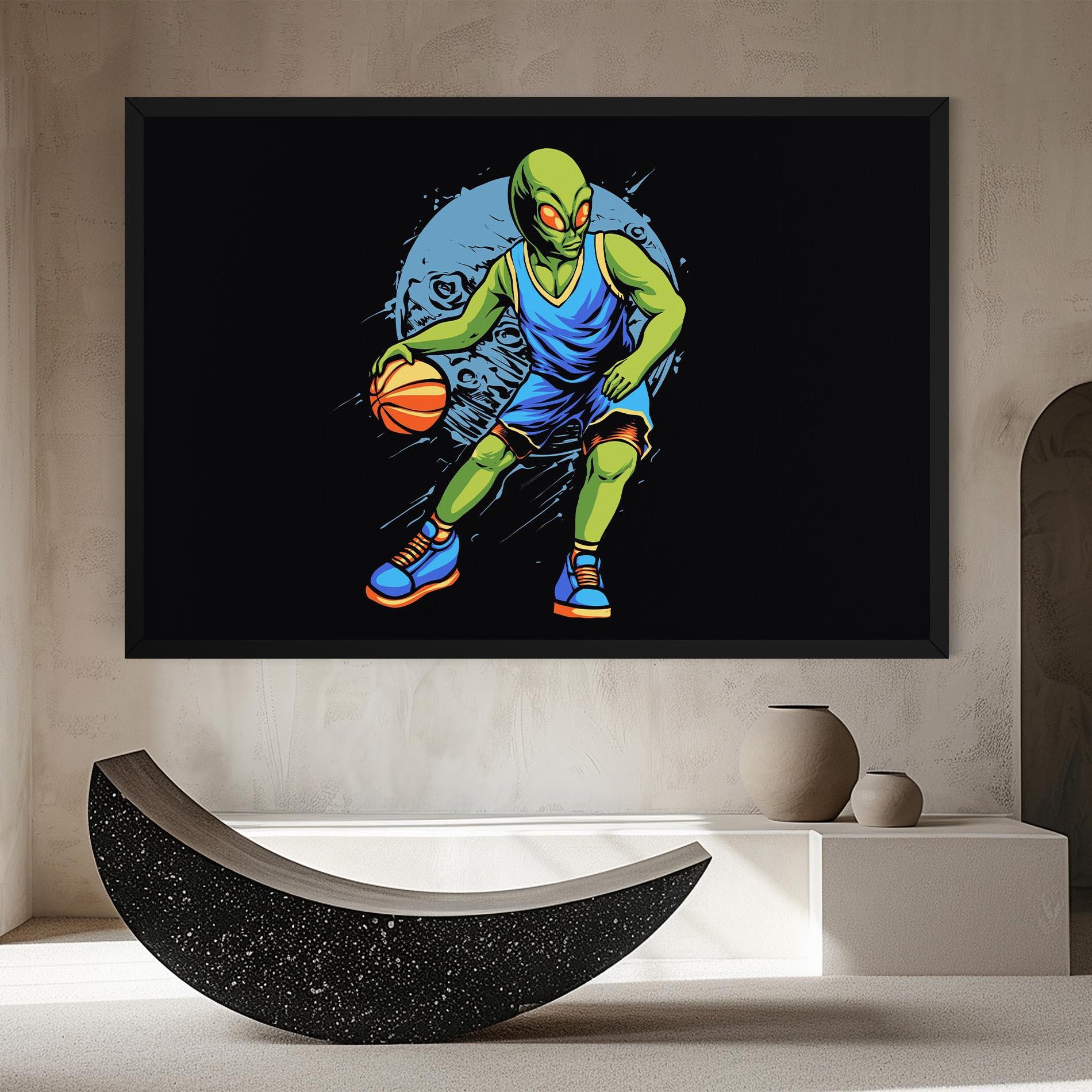 Tablou Canvas Alien Basketball mockup 8