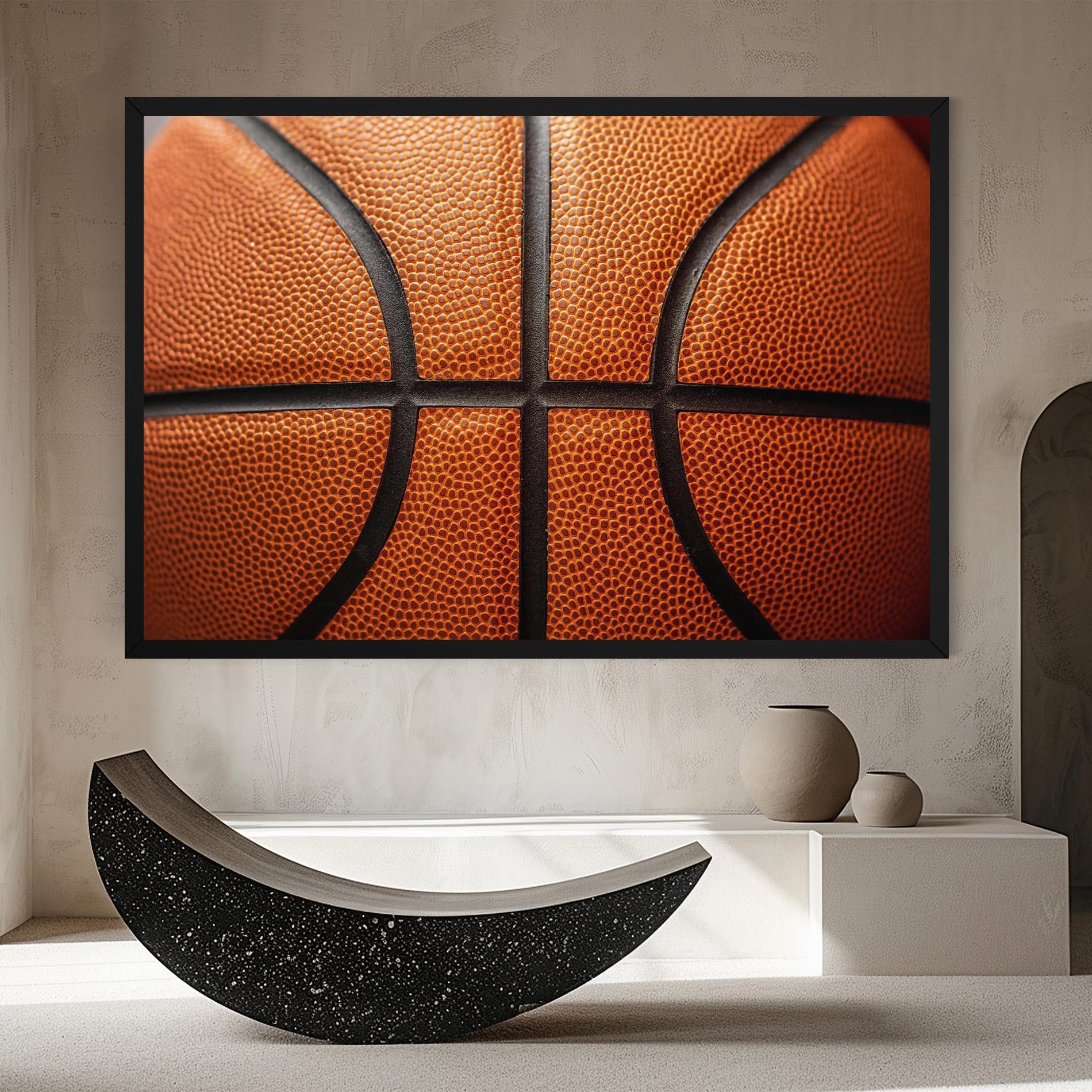 Tablou Canvas Close Up Leather Basketball mockup 8
