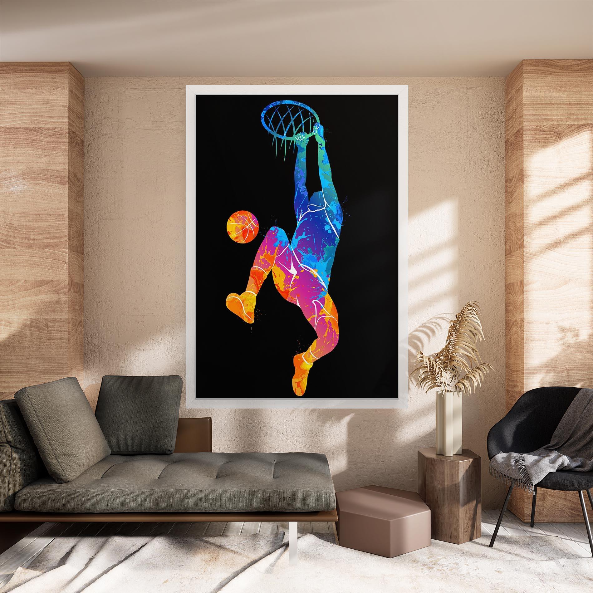 Tablou Canvas Blue Basket Hoop mockup 8