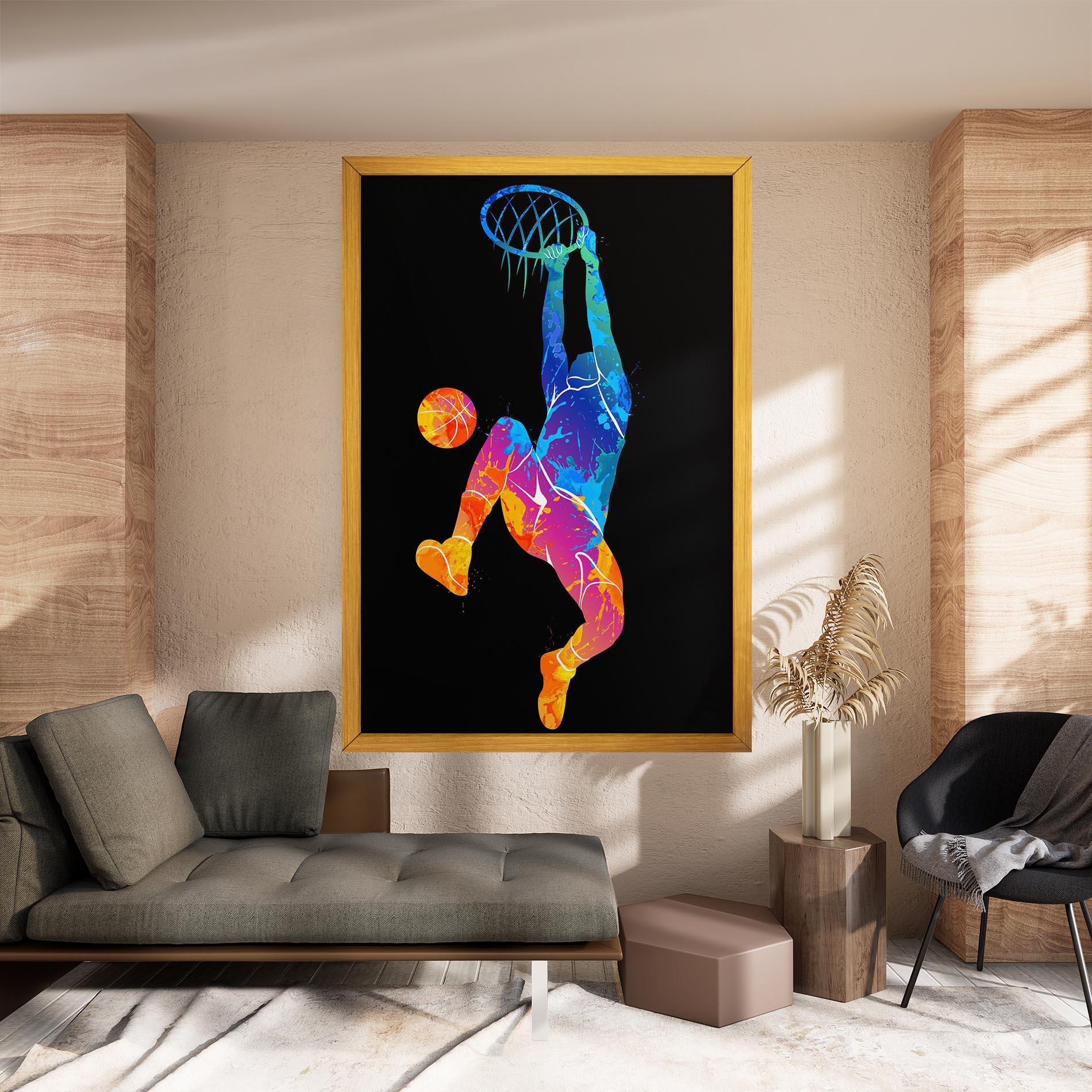 Tablou Canvas Blue Basket Hoop mockup 8