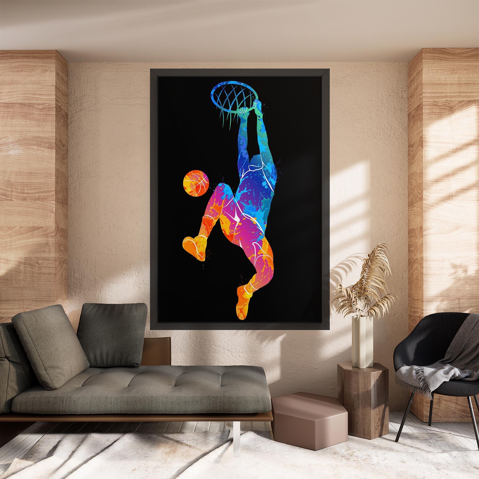 Tablou Canvas Blue Basket Hoop mockup 8