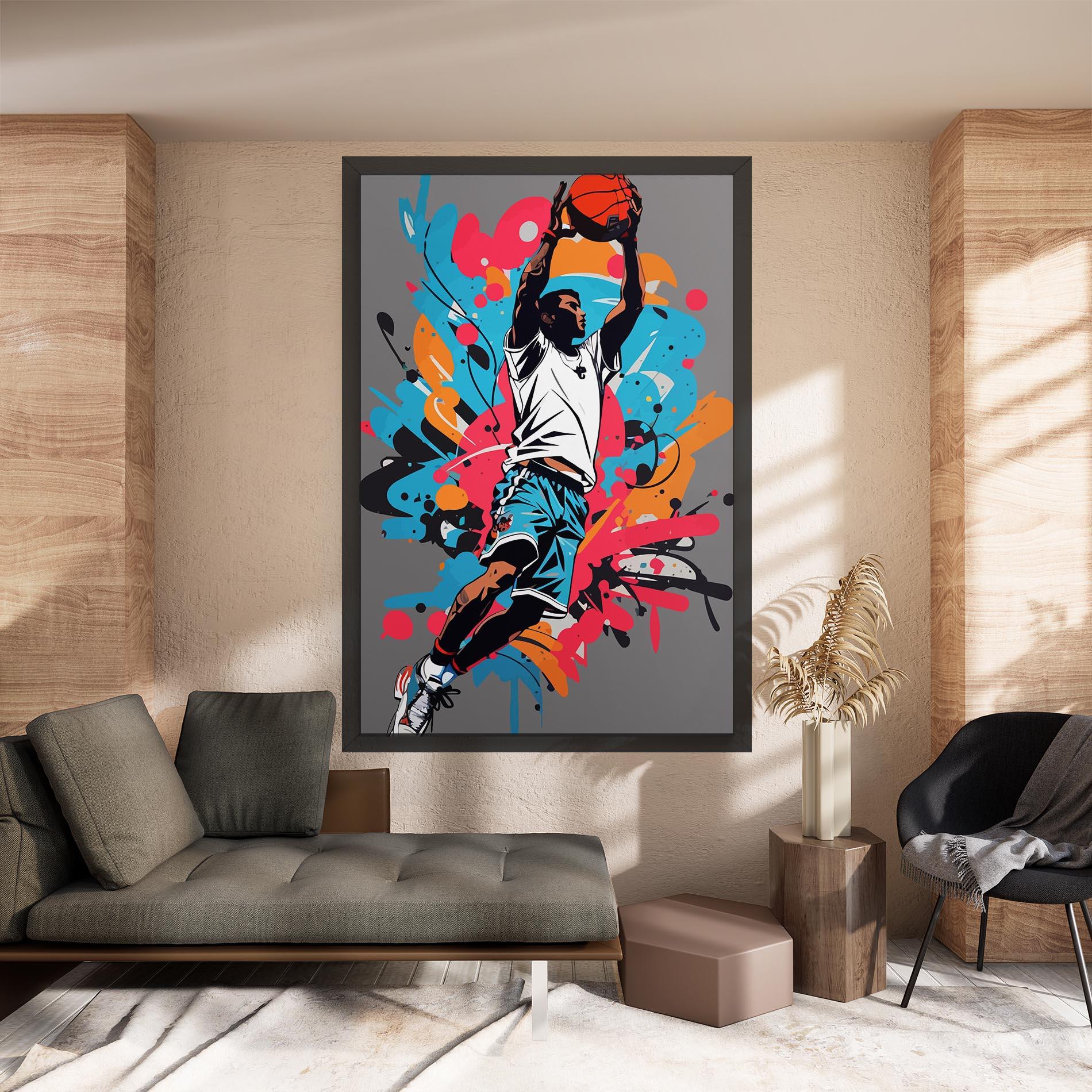 Tablou Canvas Blue Red Basket mockup 8