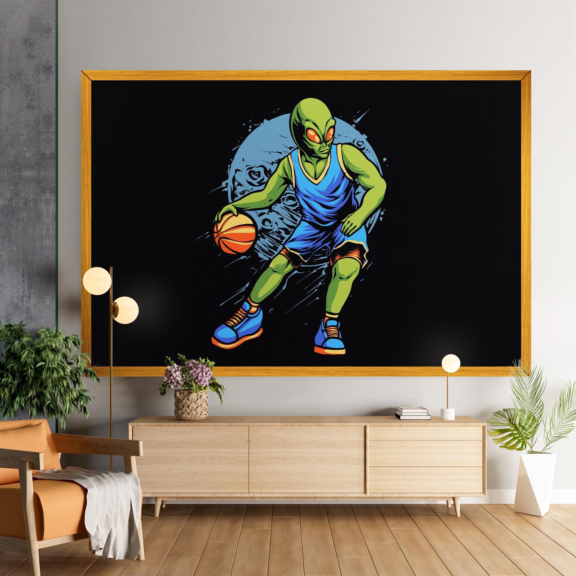Tablou Canvas Alien Basketball mockup 9