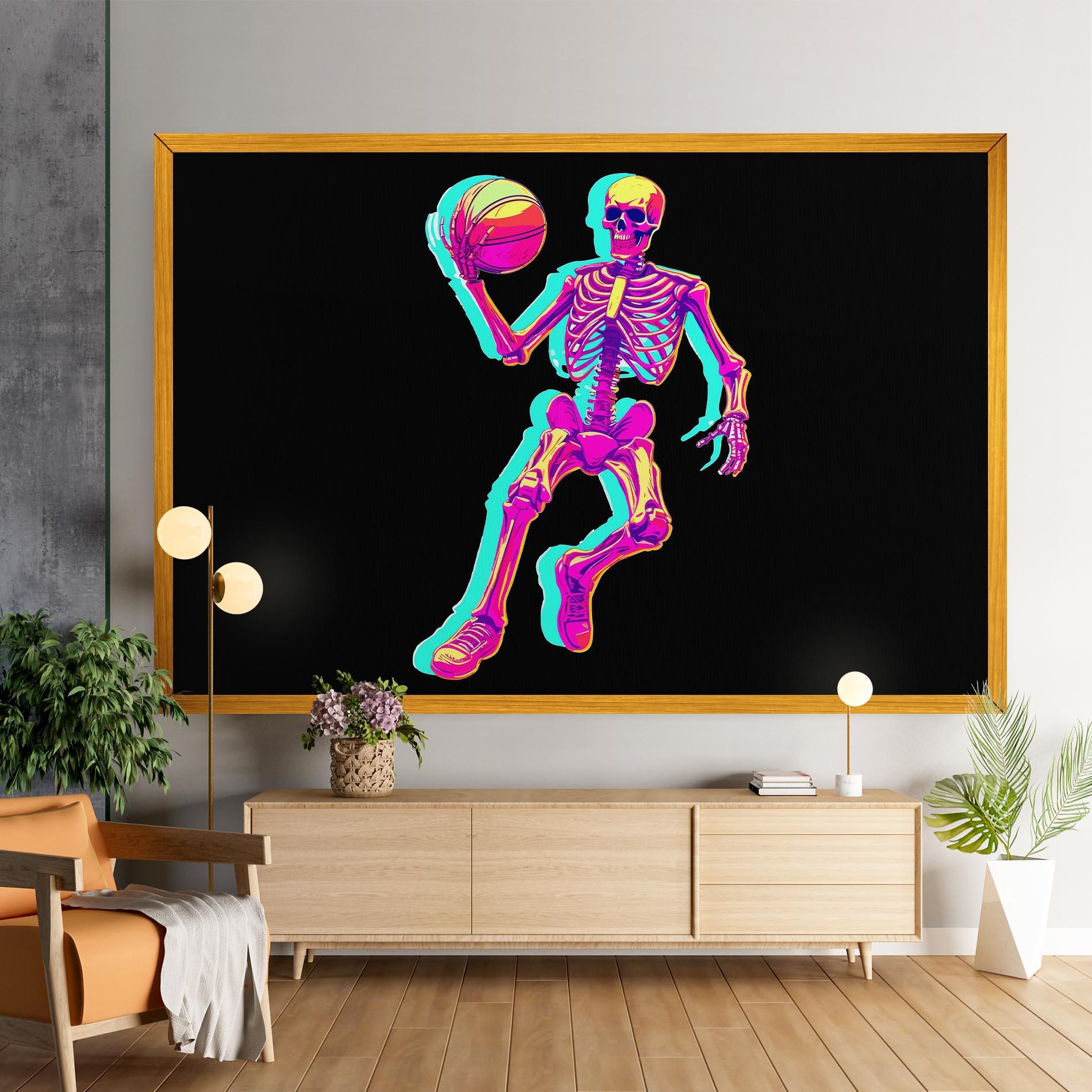 Tablou Canvas Skeleton Basketball mockup 9