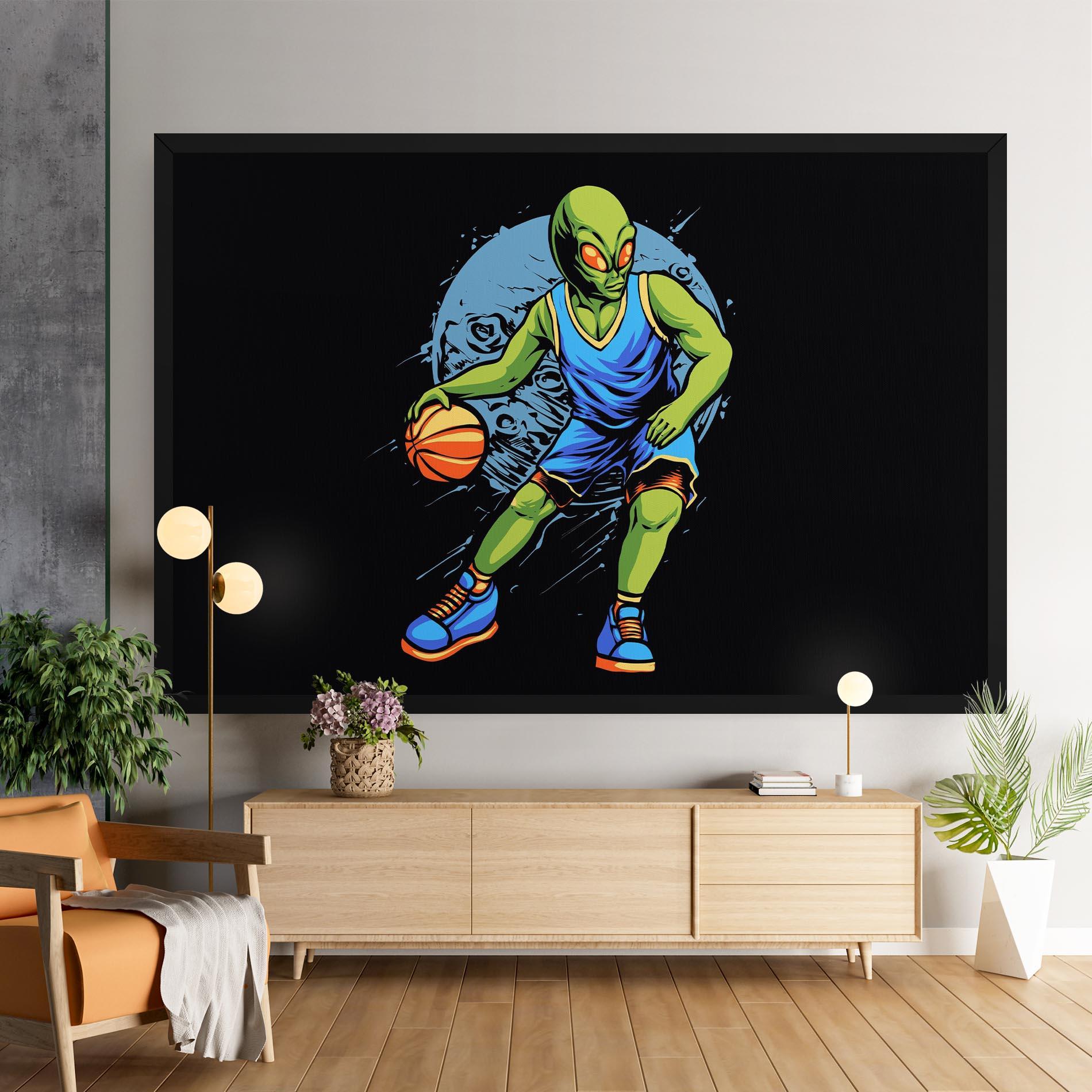 Tablou Canvas Alien Basketball mockup 9