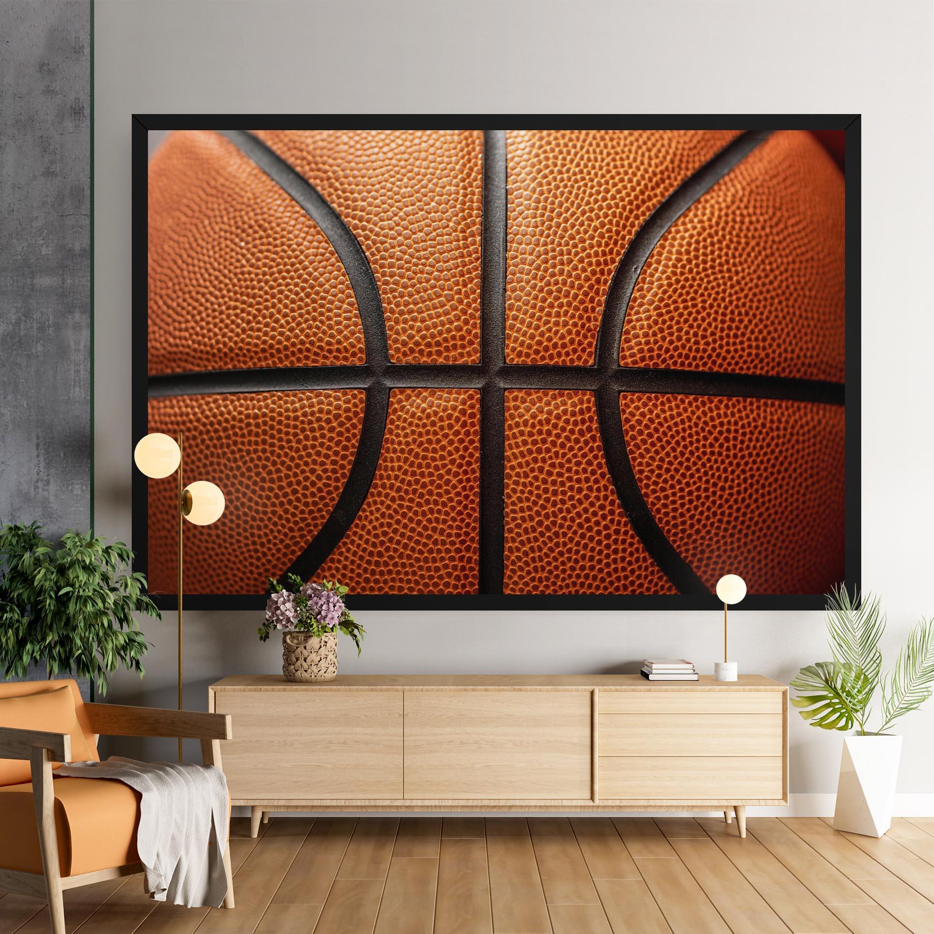 Tablou Canvas Close Up Leather Basketball mockup 9