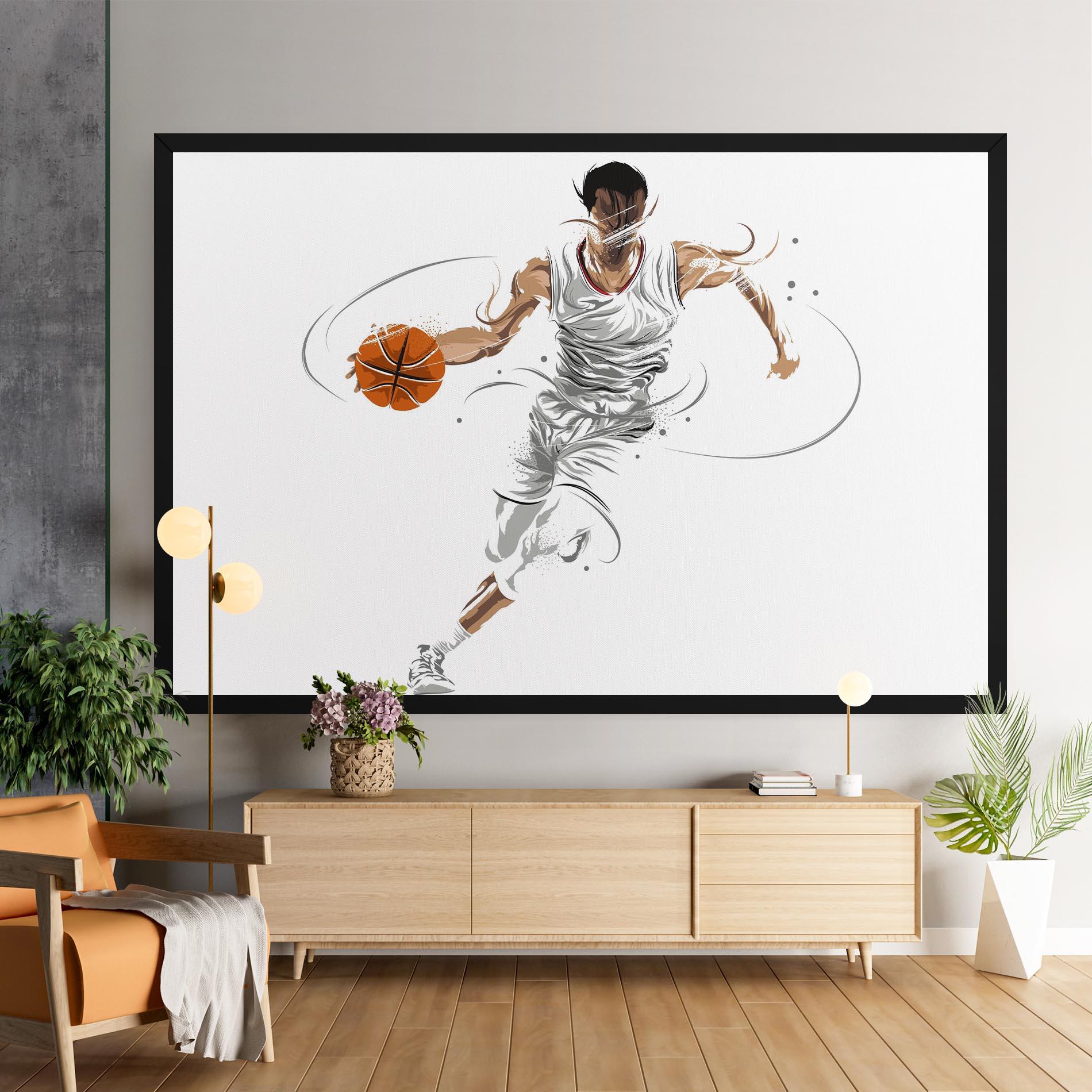 Tablou Canvas Dribbling Basketbal mockup 9
