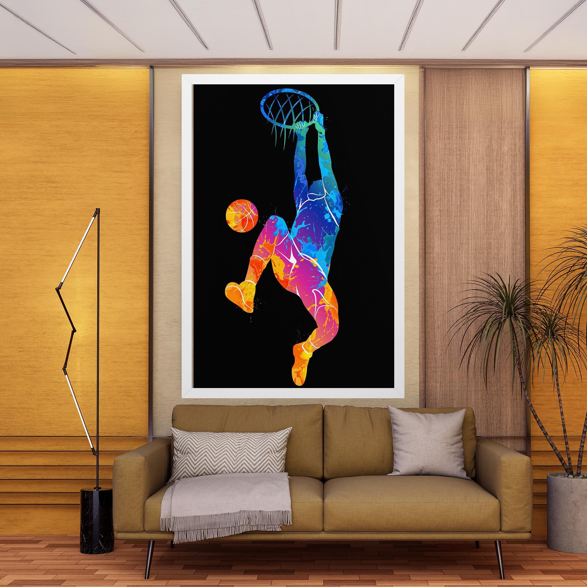 Tablou Canvas Blue Basket Hoop mockup 9