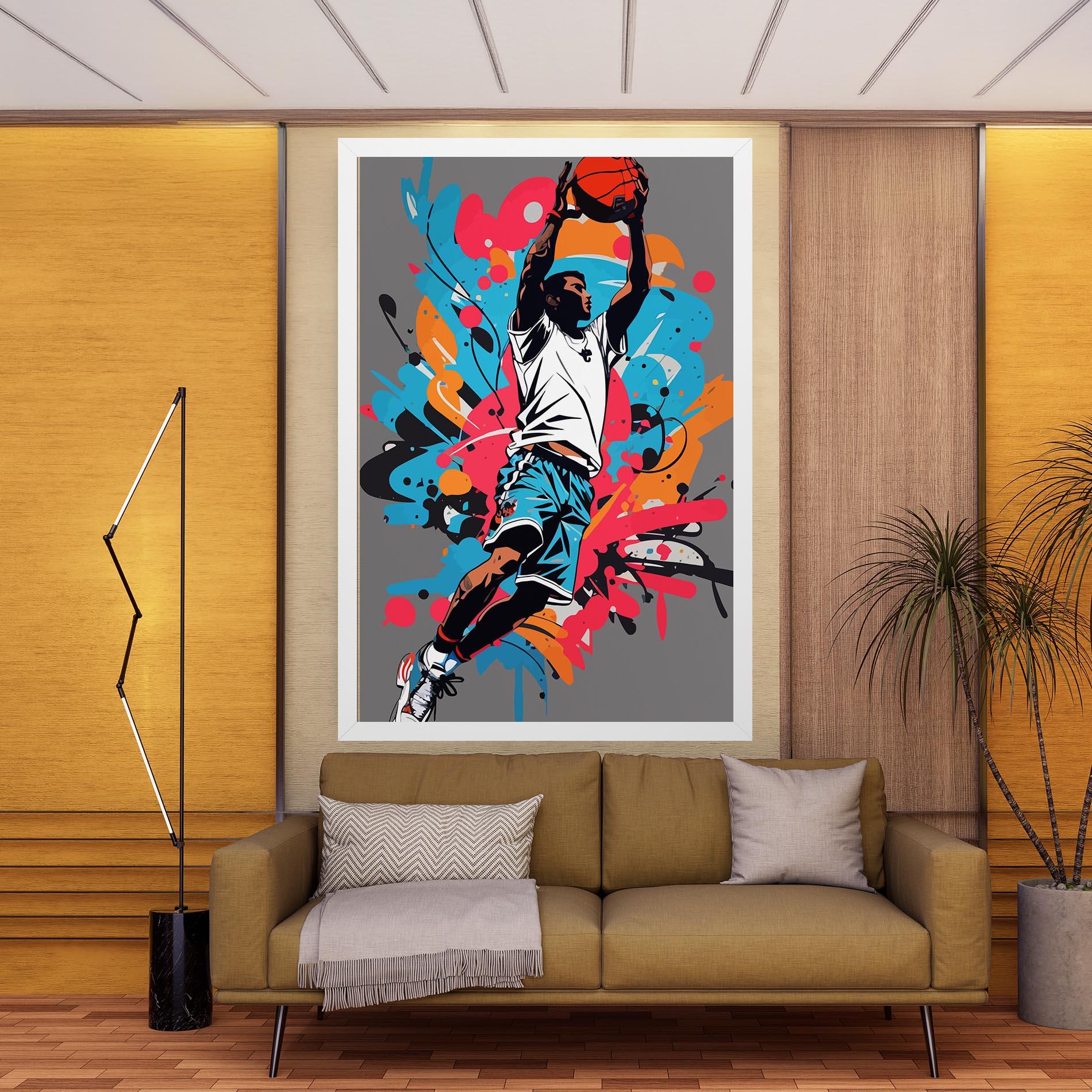 Tablou Canvas Blue Red Basket mockup 9