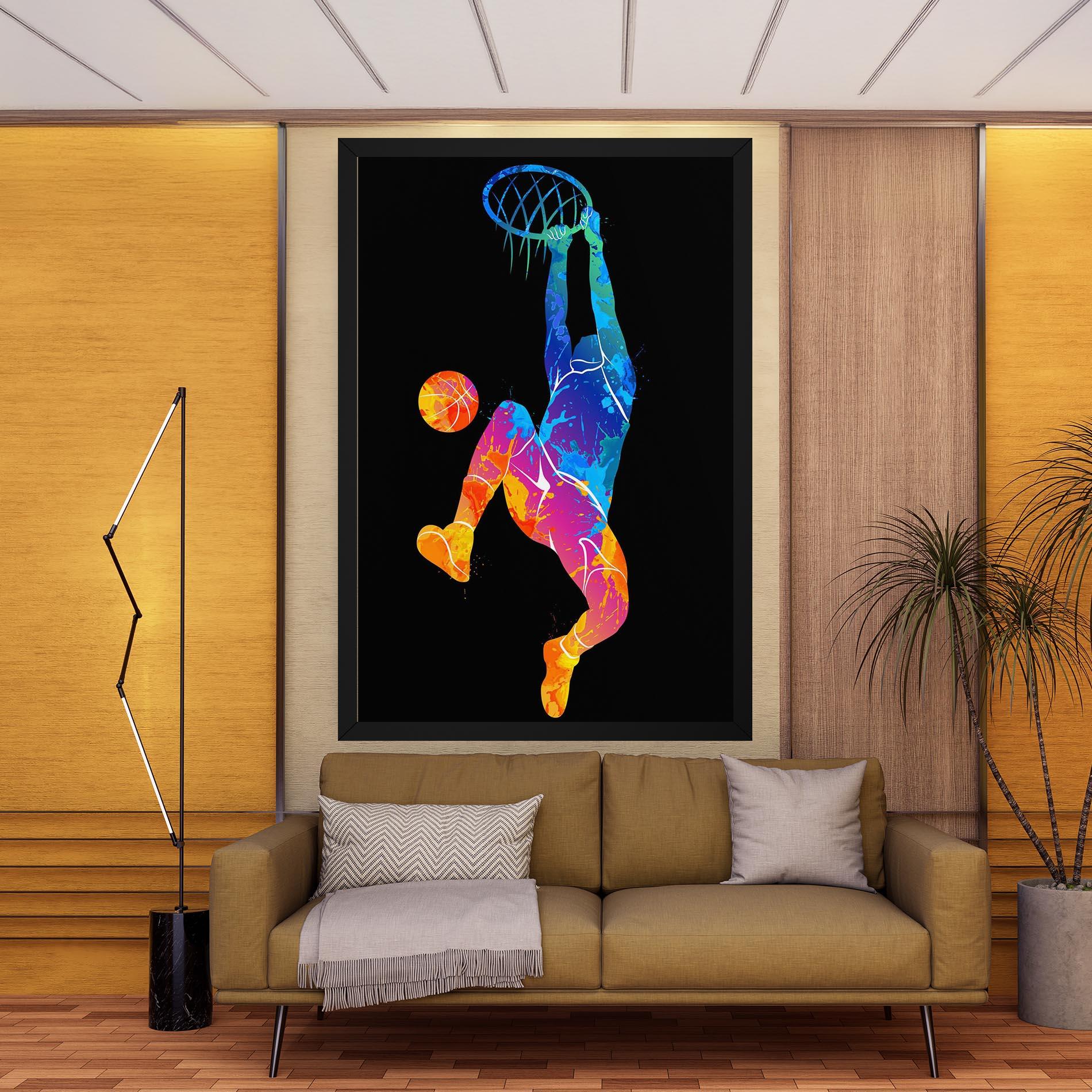 Tablou Canvas Blue Basket Hoop mockup 9