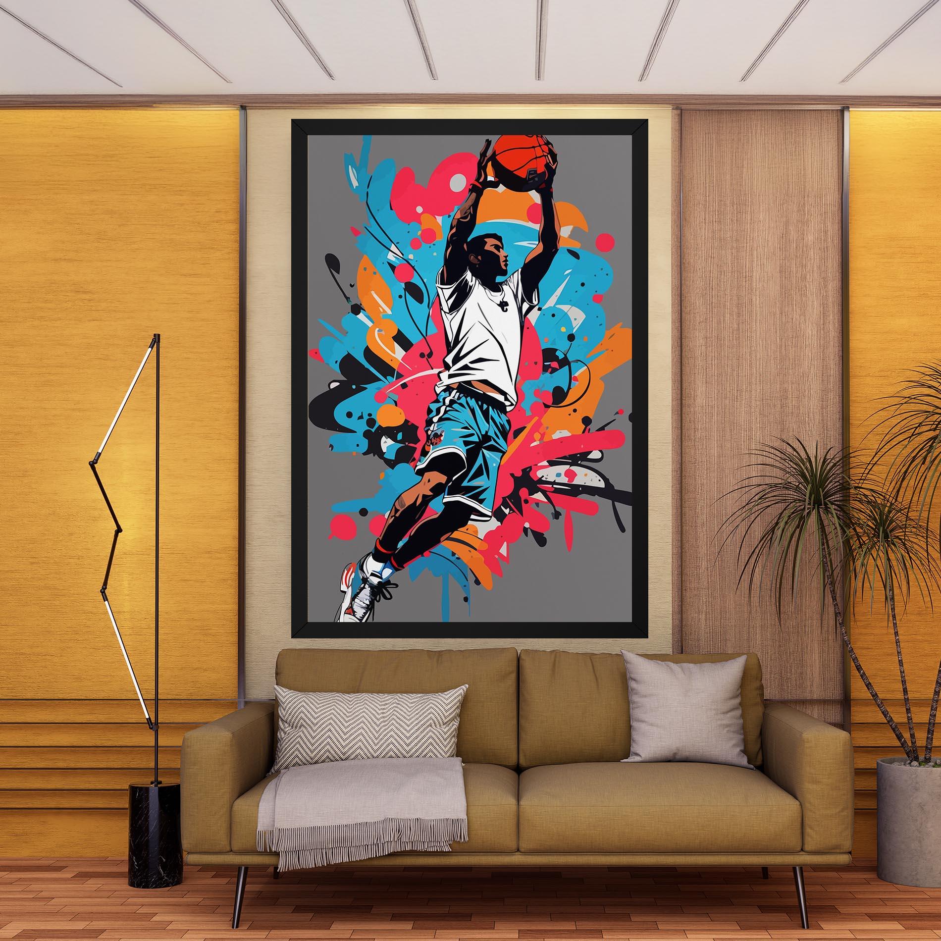 Tablou Canvas Blue Red Basket mockup 9