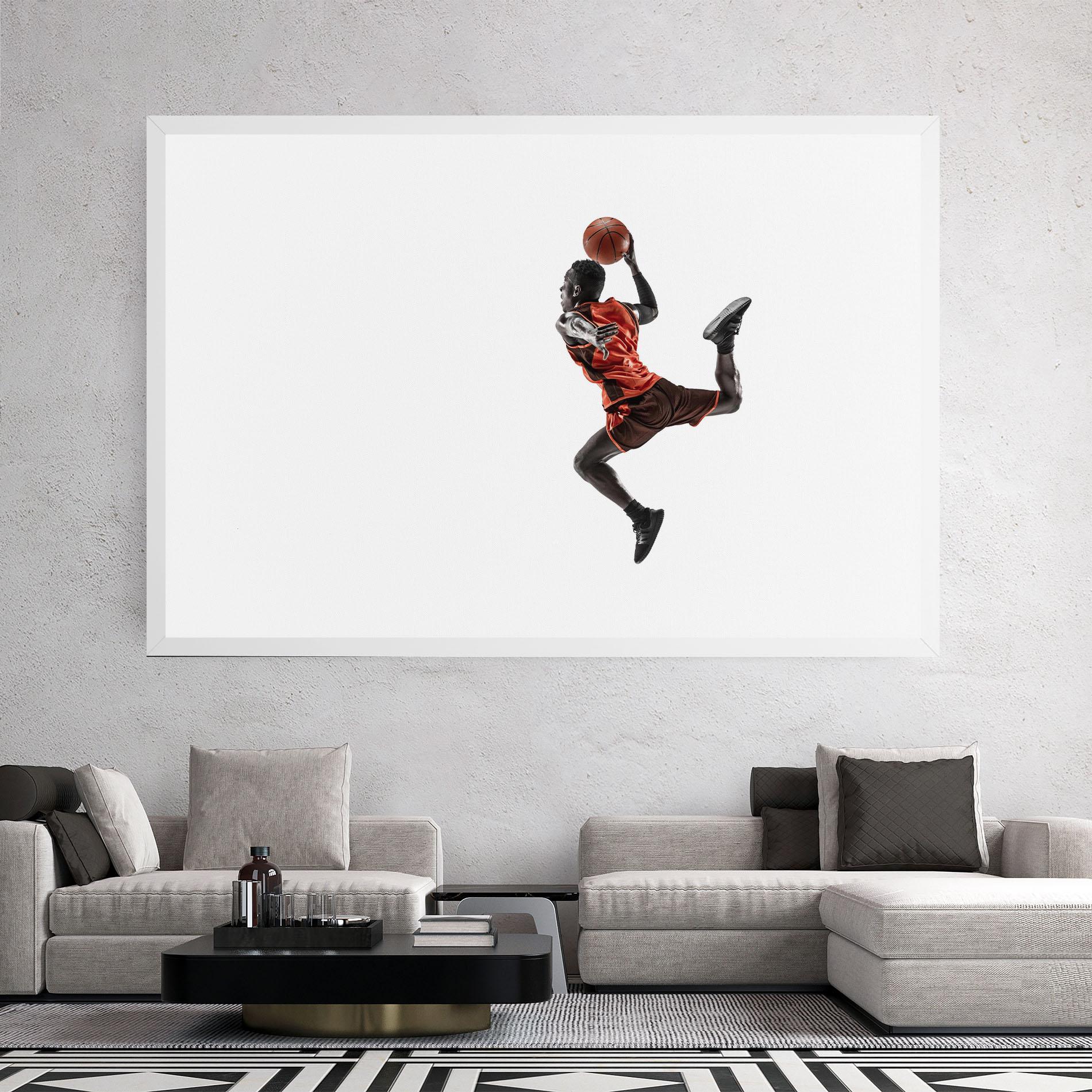 Tablou Canvas Basketball Player Flying mockup 2