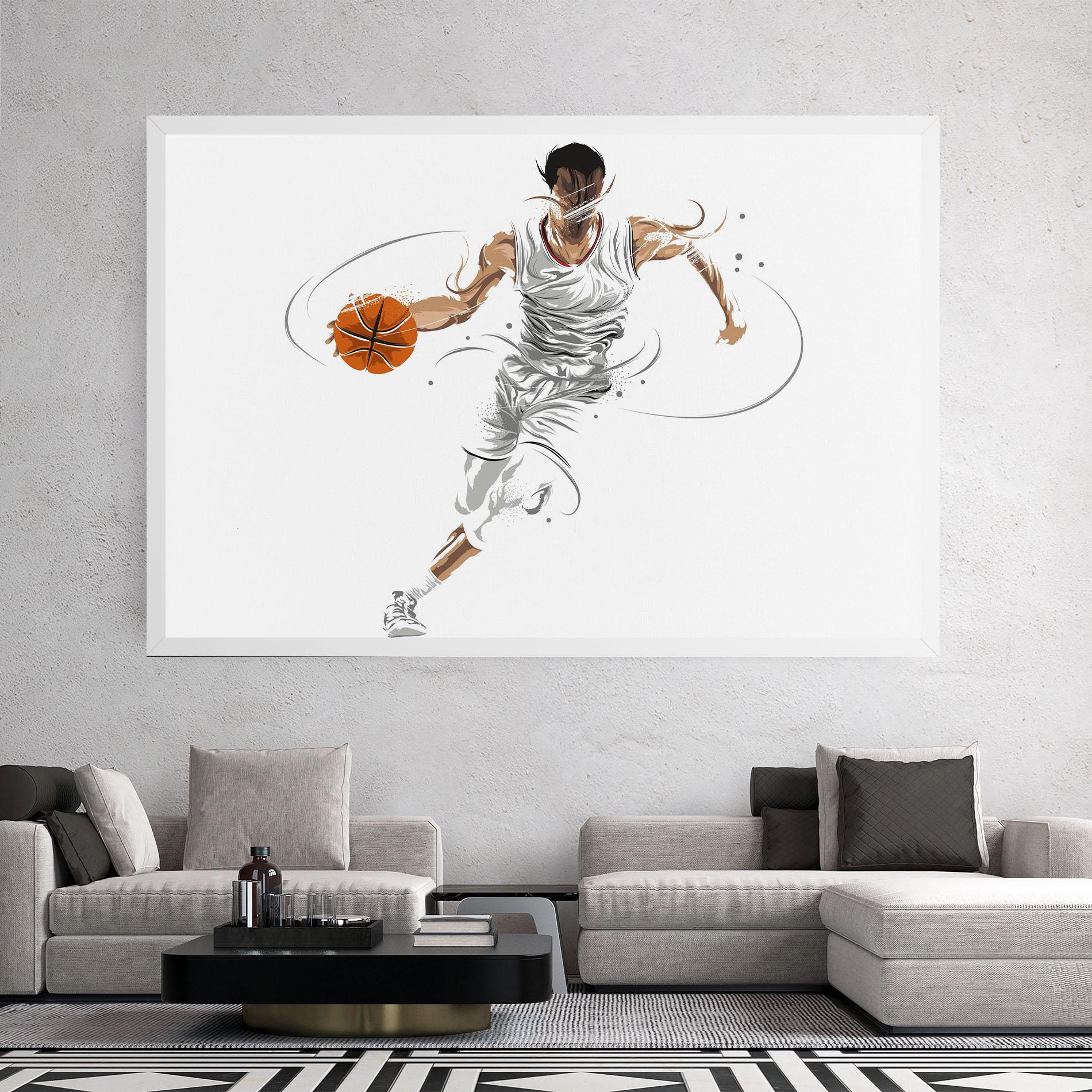 Tablou Canvas Dribbling Basketbal mockup 2