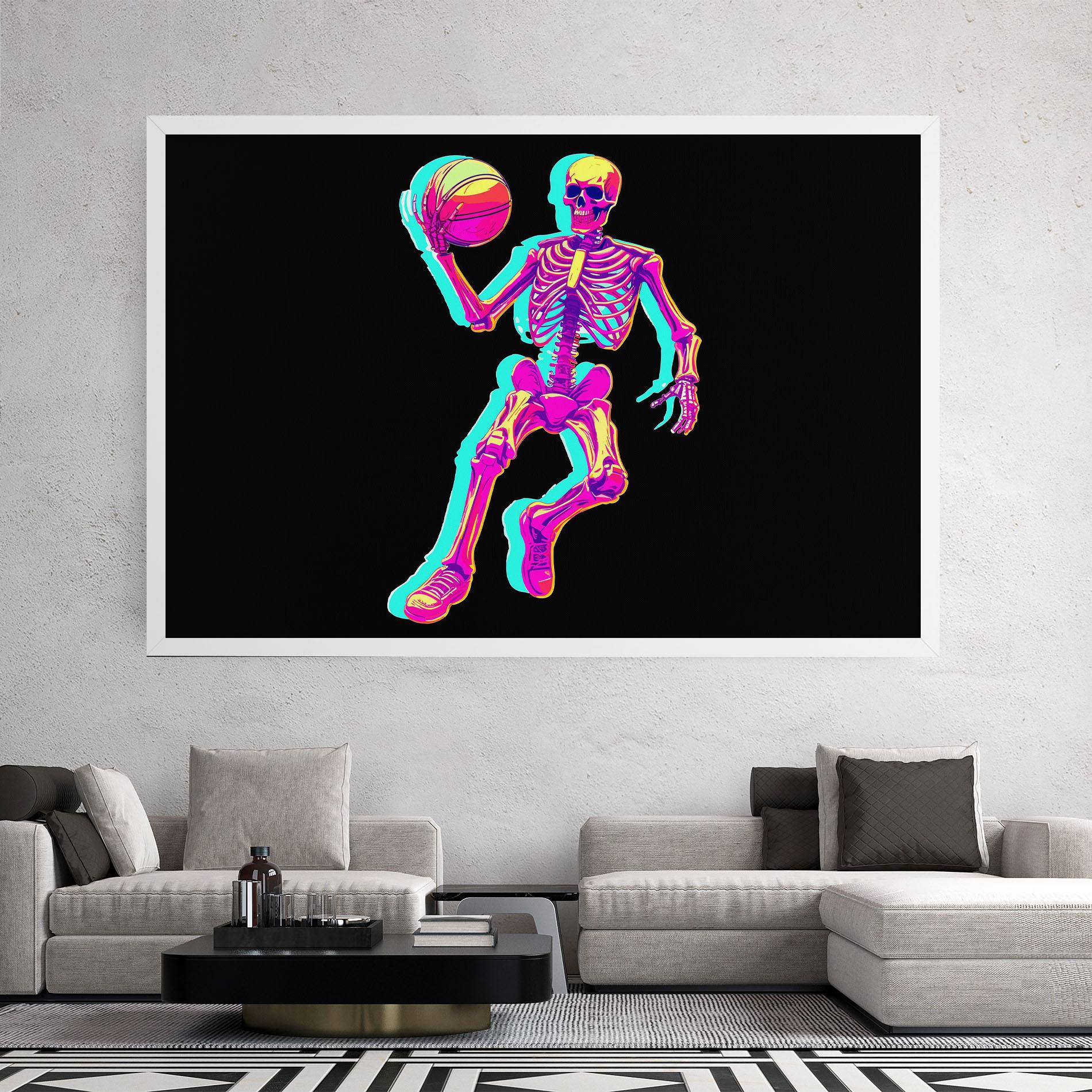 Tablou Canvas Skeleton Basketball mockup 2