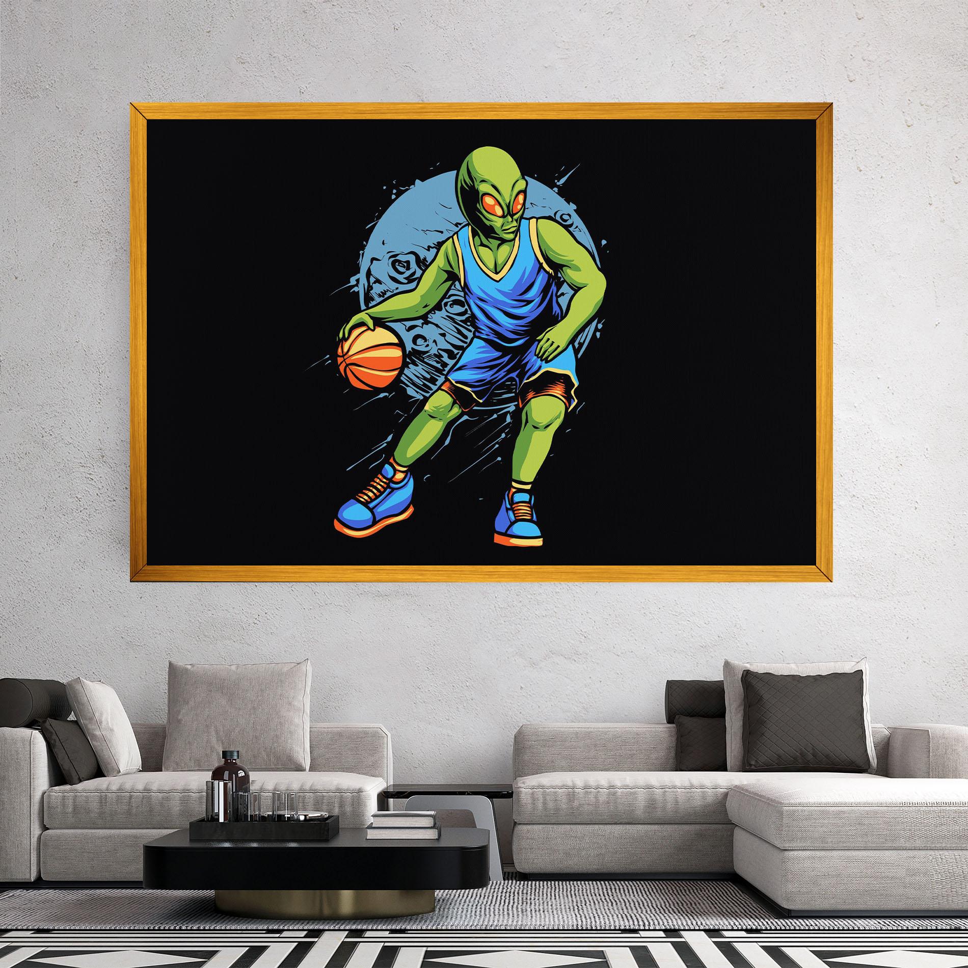 Tablou Canvas Alien Basketball mockup 2
