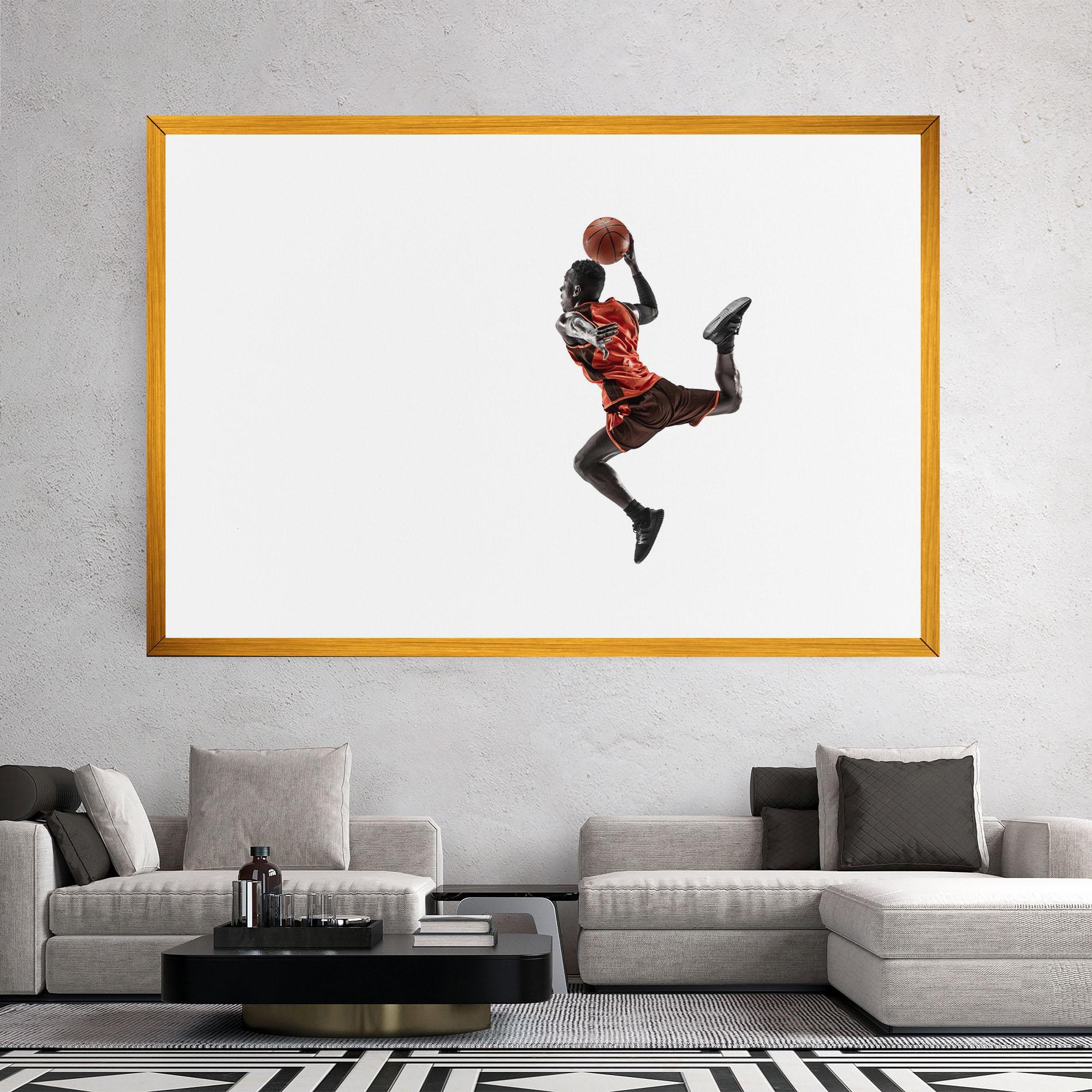 Tablou Canvas Basketball Player Flying mockup 2
