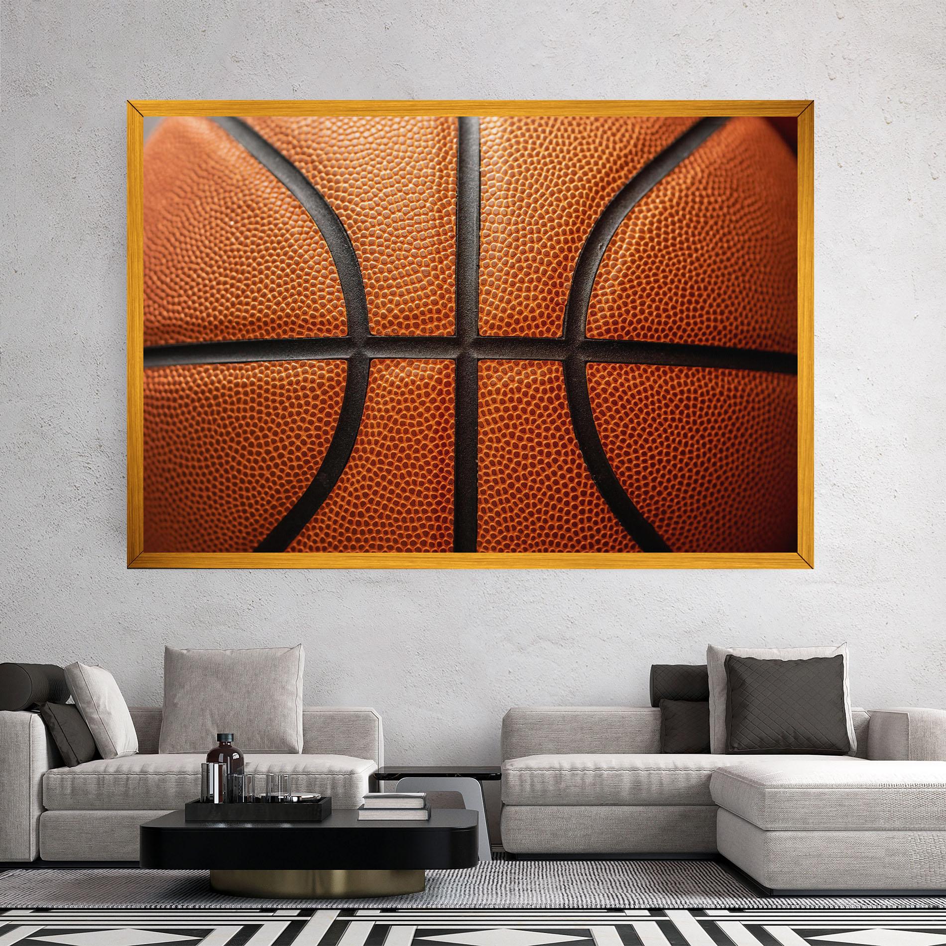 Tablou Canvas Close Up Leather Basketball mockup 2