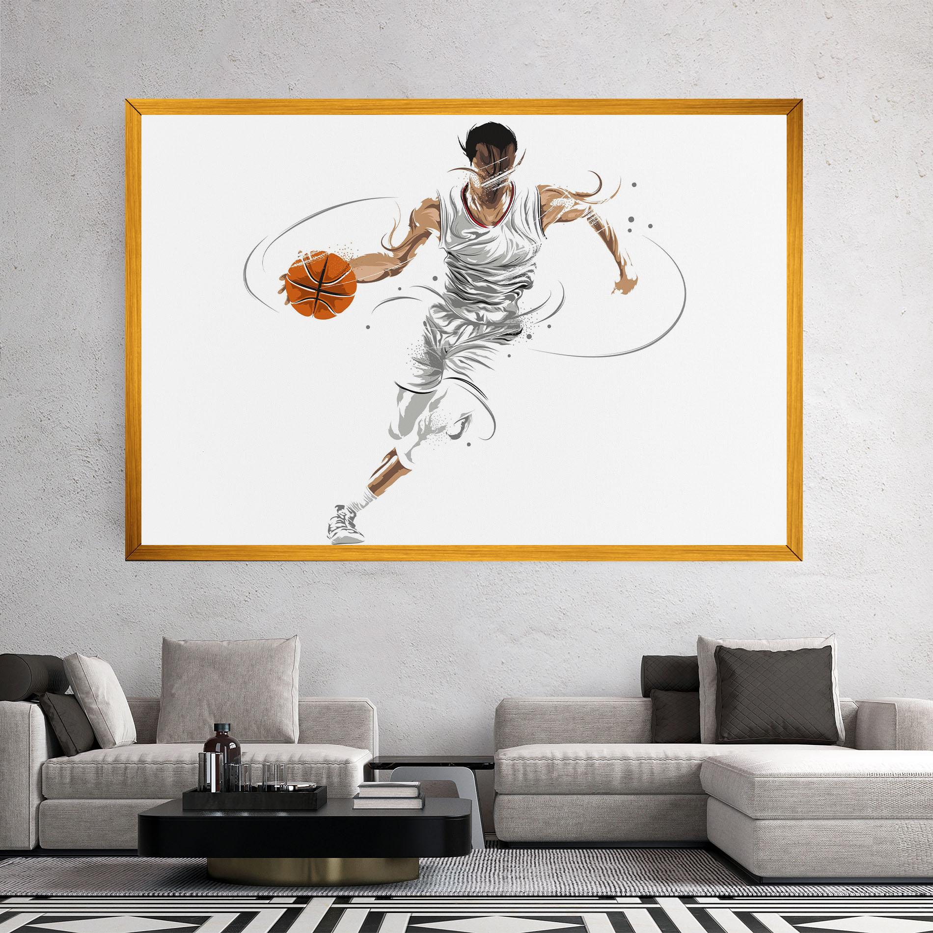 Tablou Canvas Dribbling Basketbal mockup 2