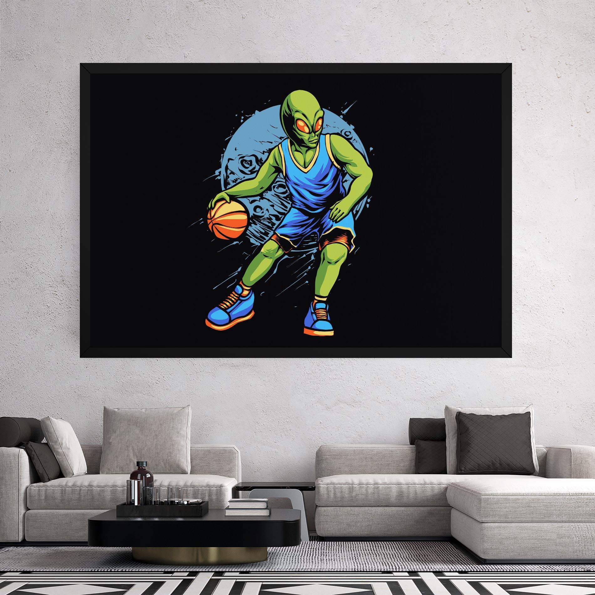 Tablou Canvas Alien Basketball mockup 2