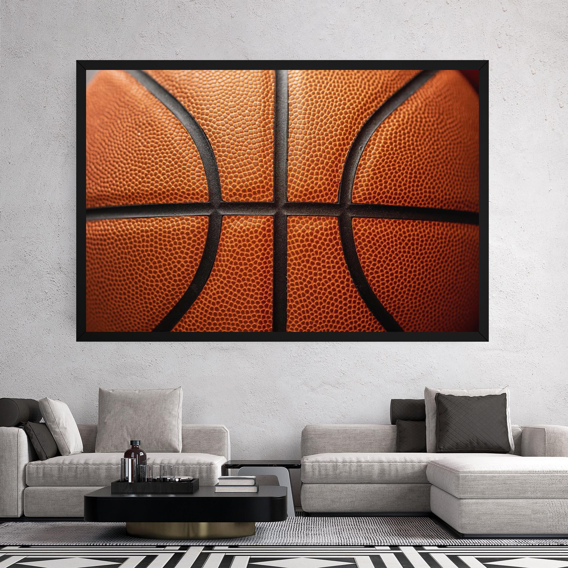 Tablou Canvas Close Up Leather Basketball mockup 2
