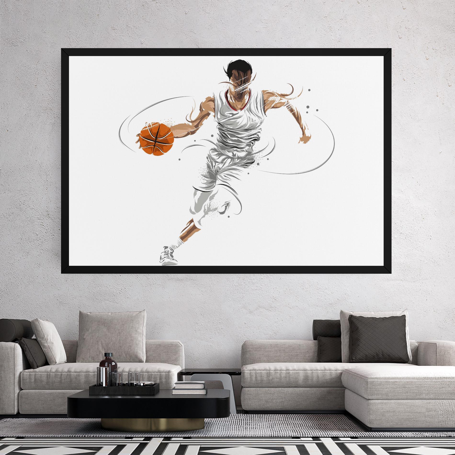 Tablou Canvas Dribbling Basketbal mockup 2