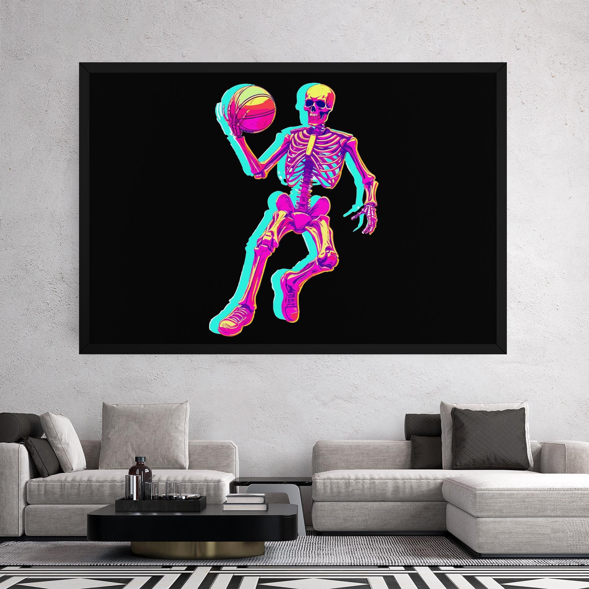 Tablou Canvas Skeleton Basketball mockup 2