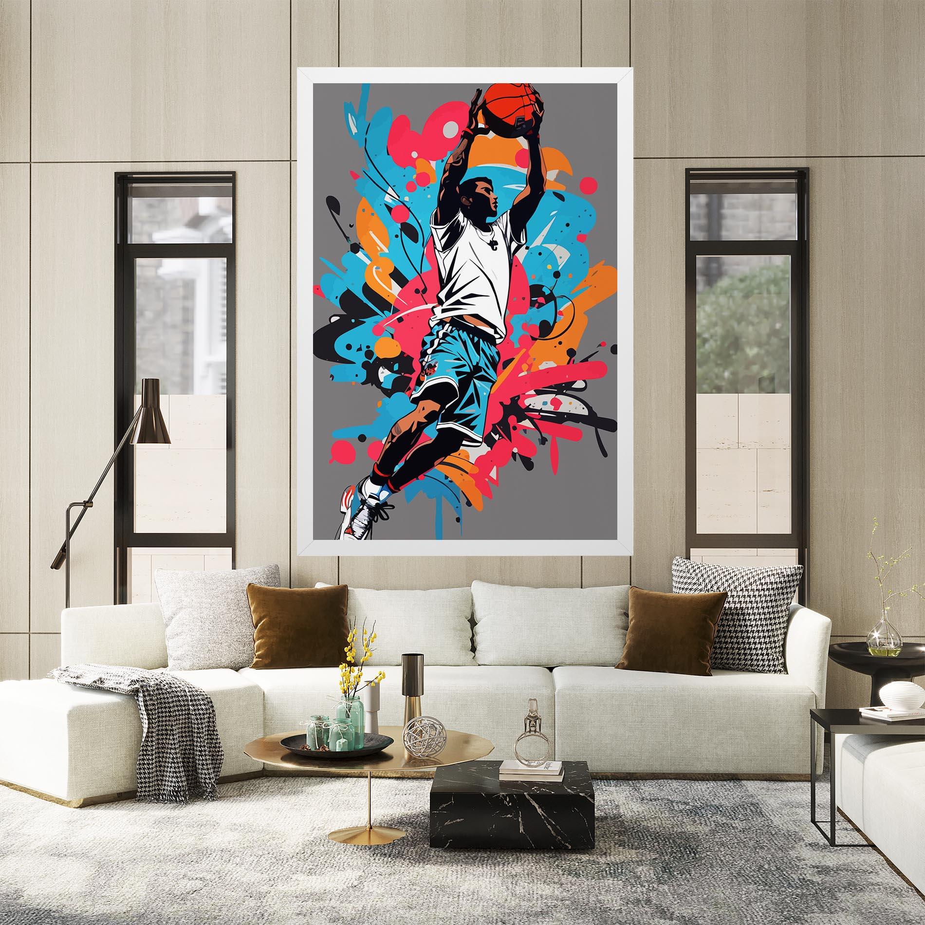 Tablou Canvas Blue Red Basket mockup 2