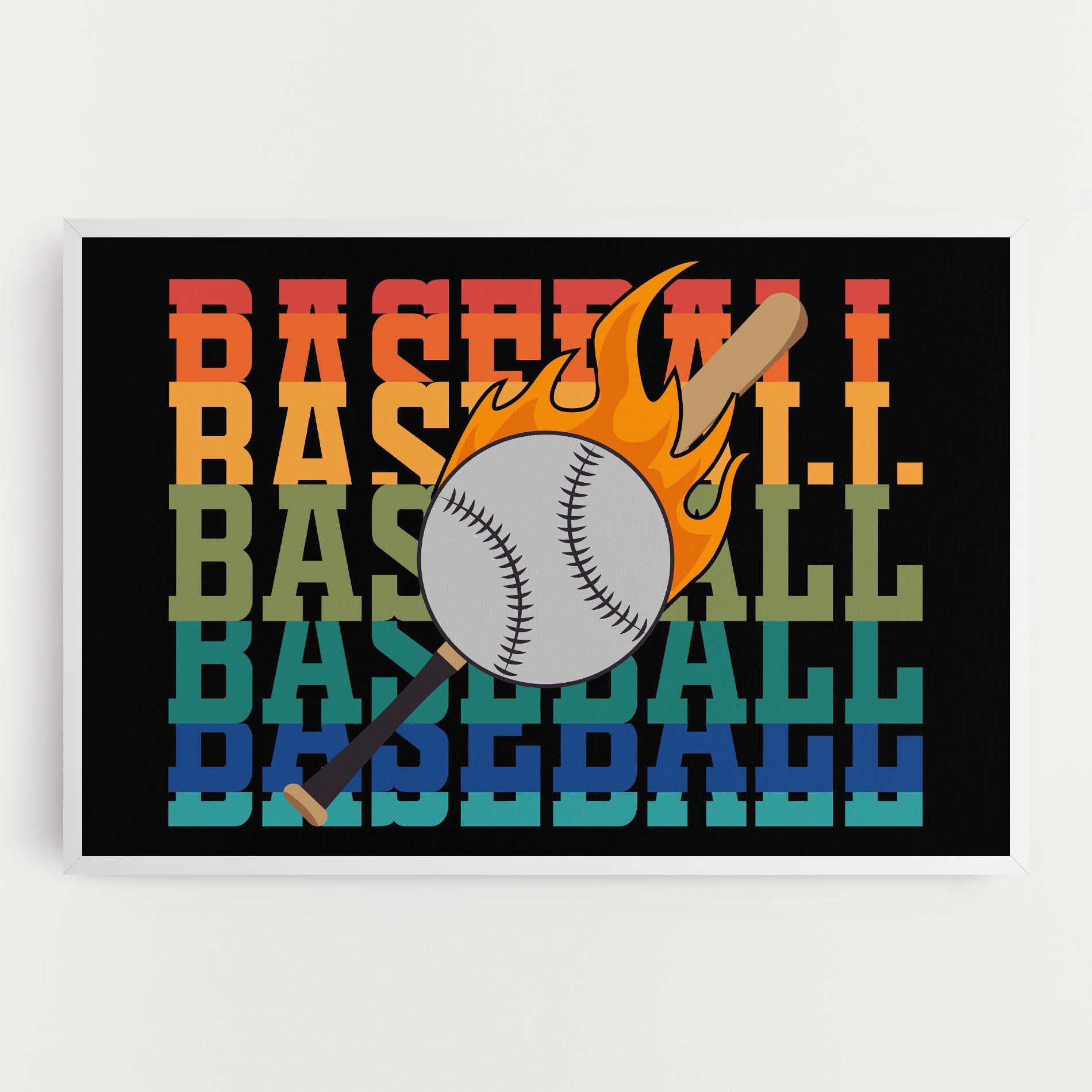 Tablou Canvas Baseball Color mockup 0