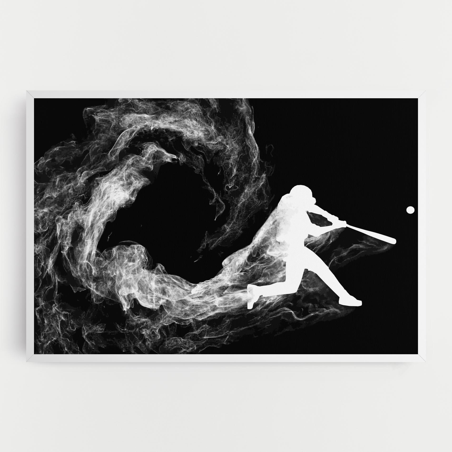 Tablou Canvas Baseball Smoke mockup 0