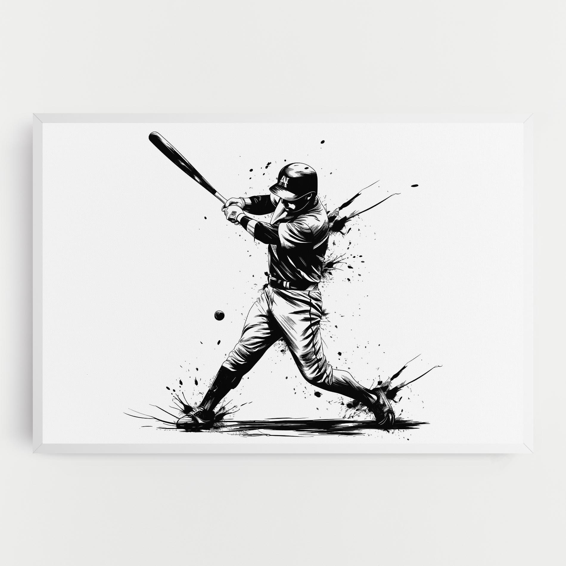 Tablou Canvas Baseball Splash mockup 0