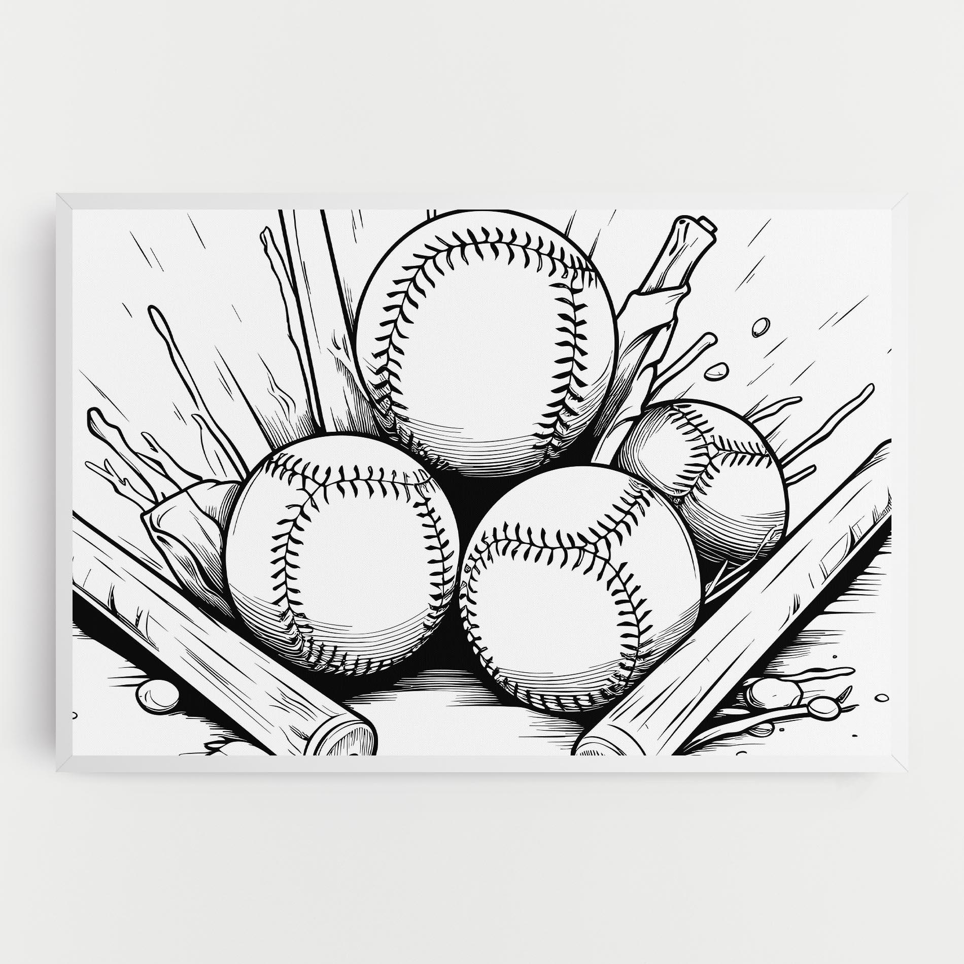 Tablou Canvas Big Baseball Ball mockup 0