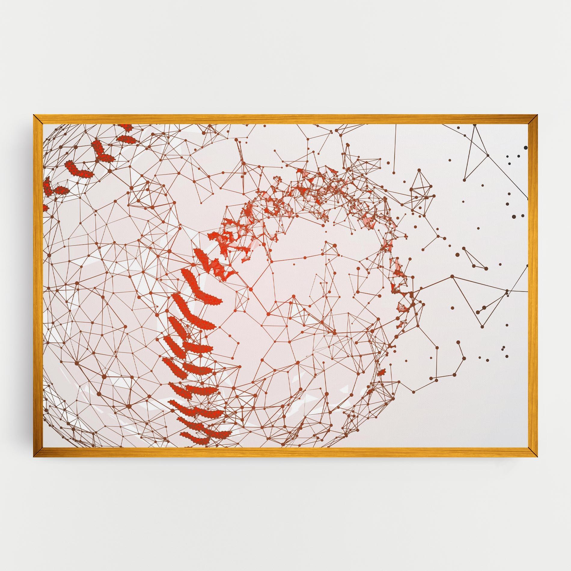 Tablou Canvas Baseball Line Art mockup 0