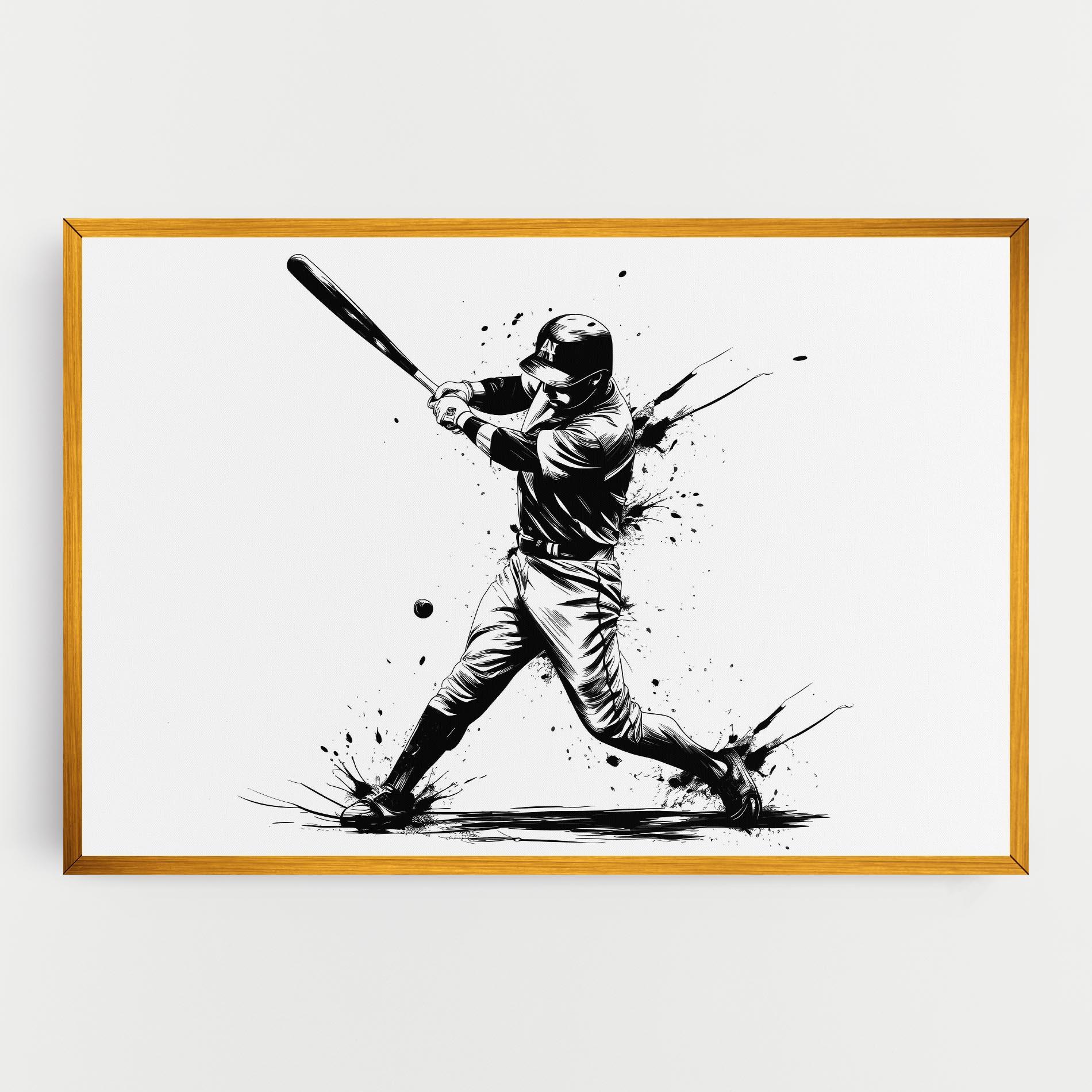 Tablou Canvas Baseball Splash mockup 0