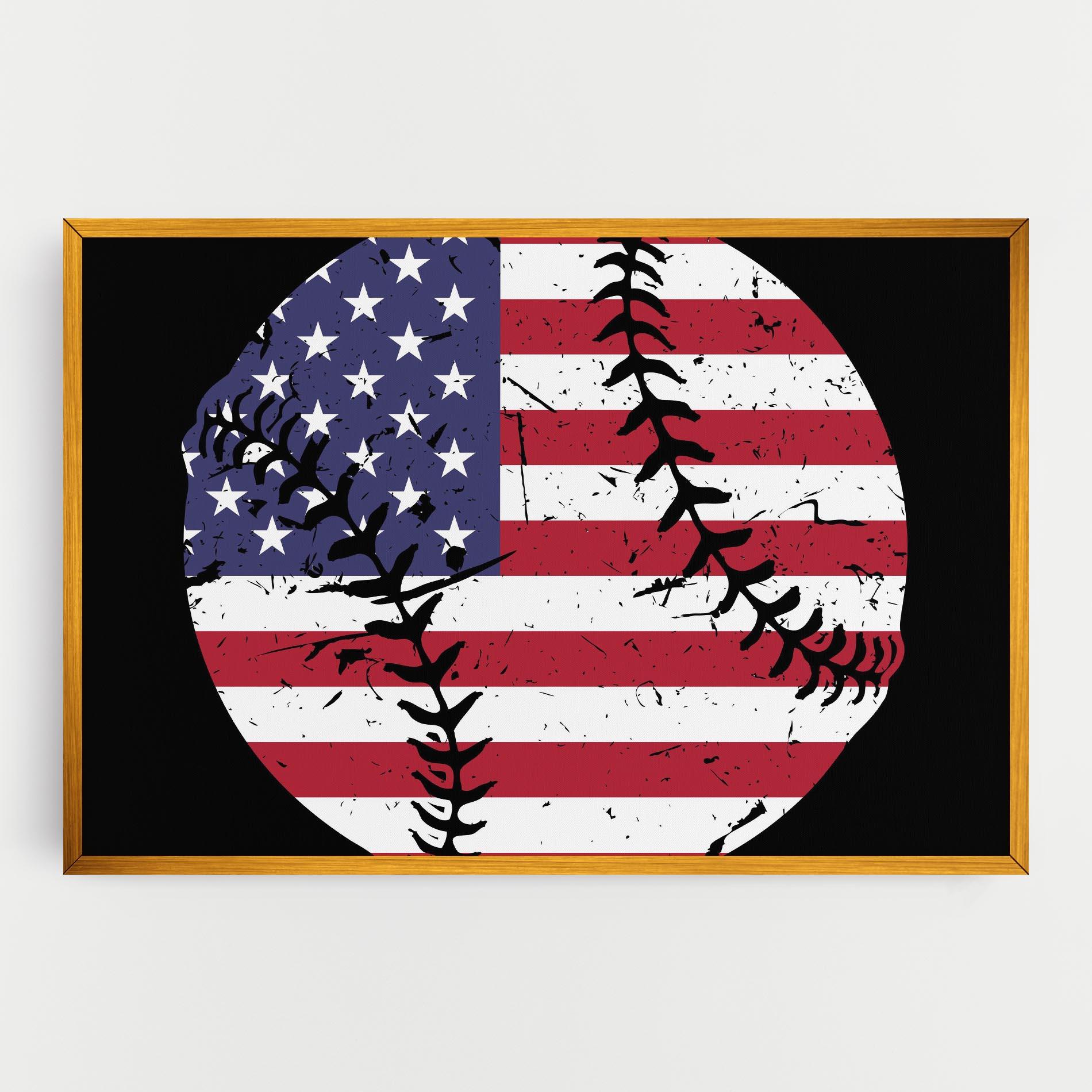 Tablou Canvas Baseball Usa mockup 0
