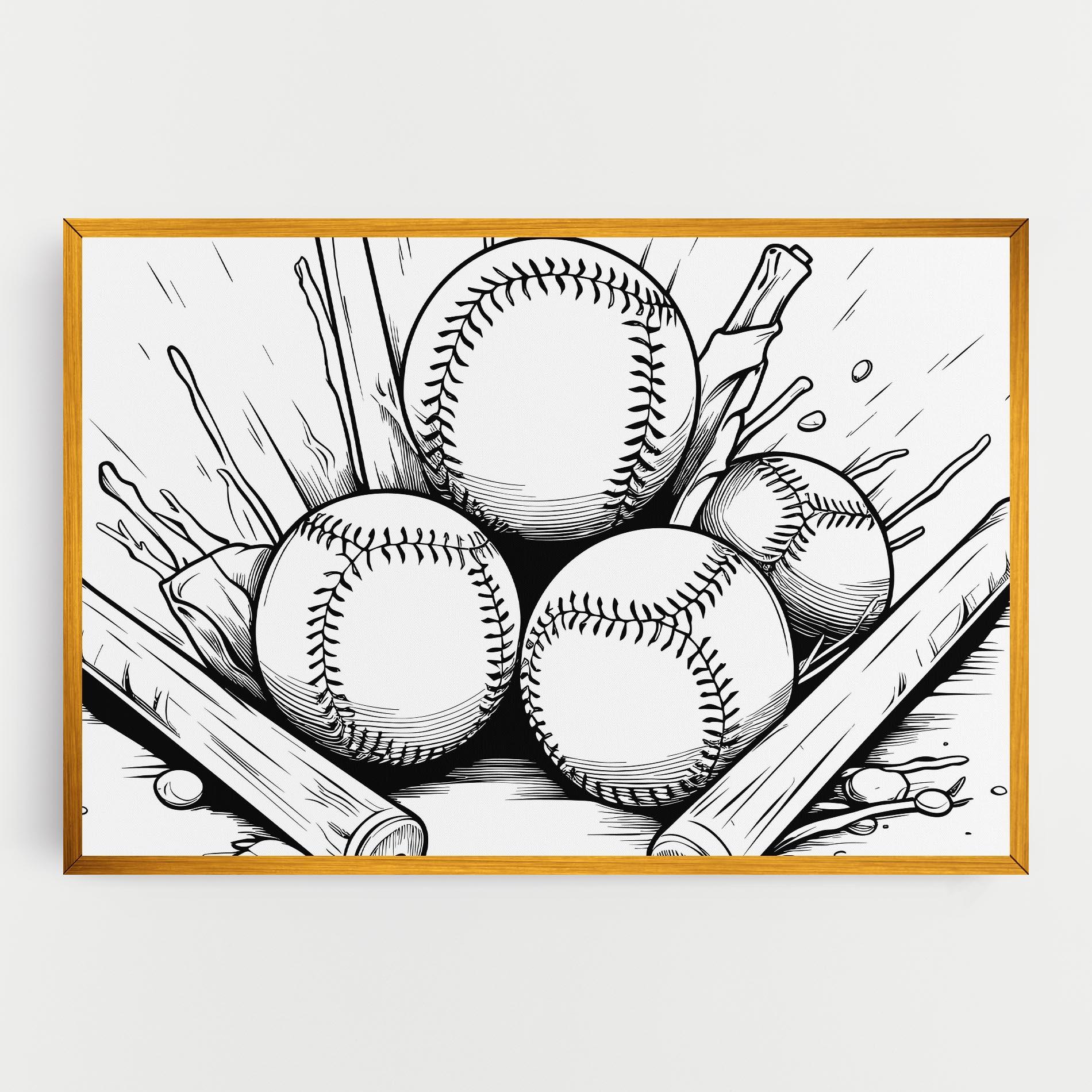 Tablou Canvas Big Baseball Ball mockup 0