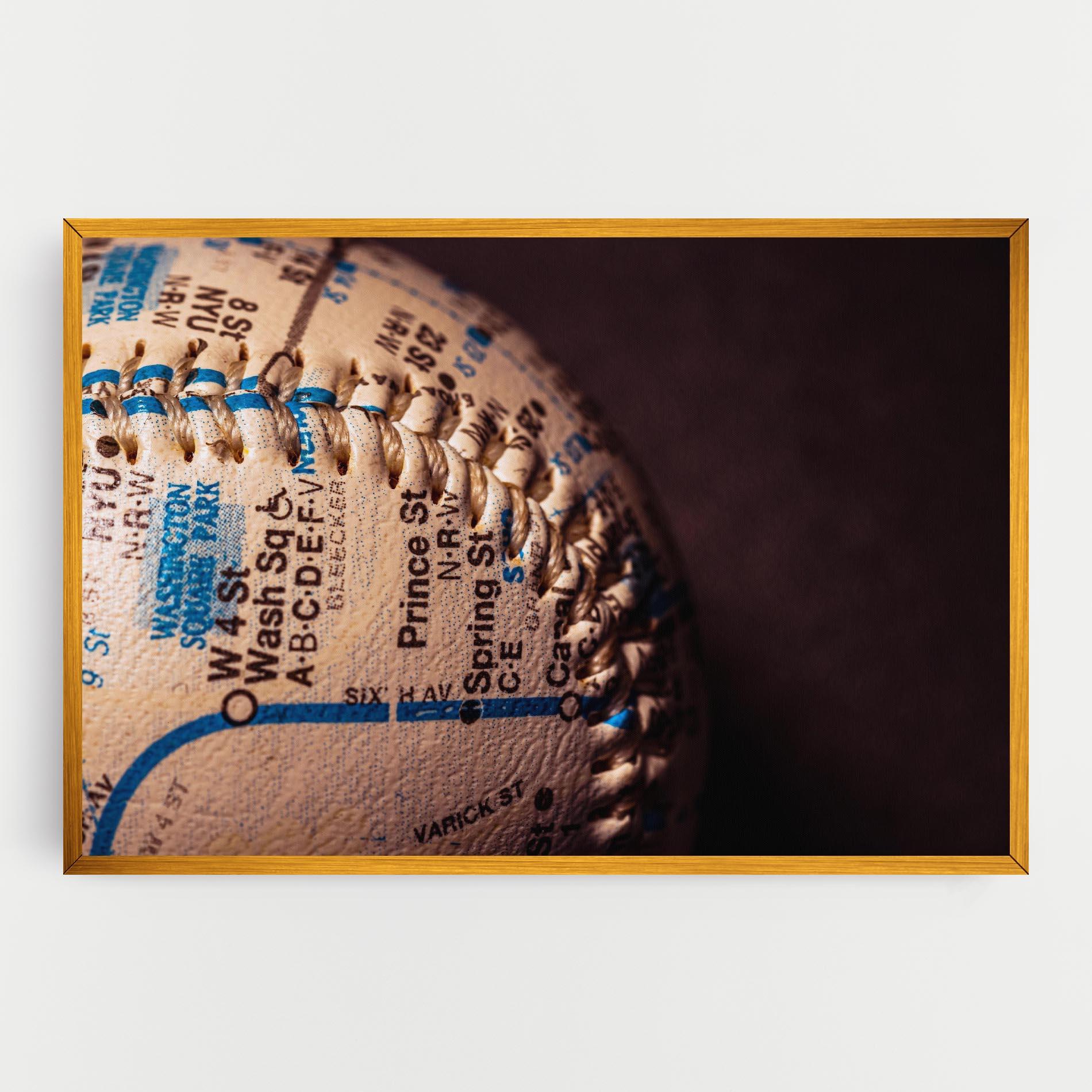 Tablou Canvas Blue Text Baseball Ball mockup 0