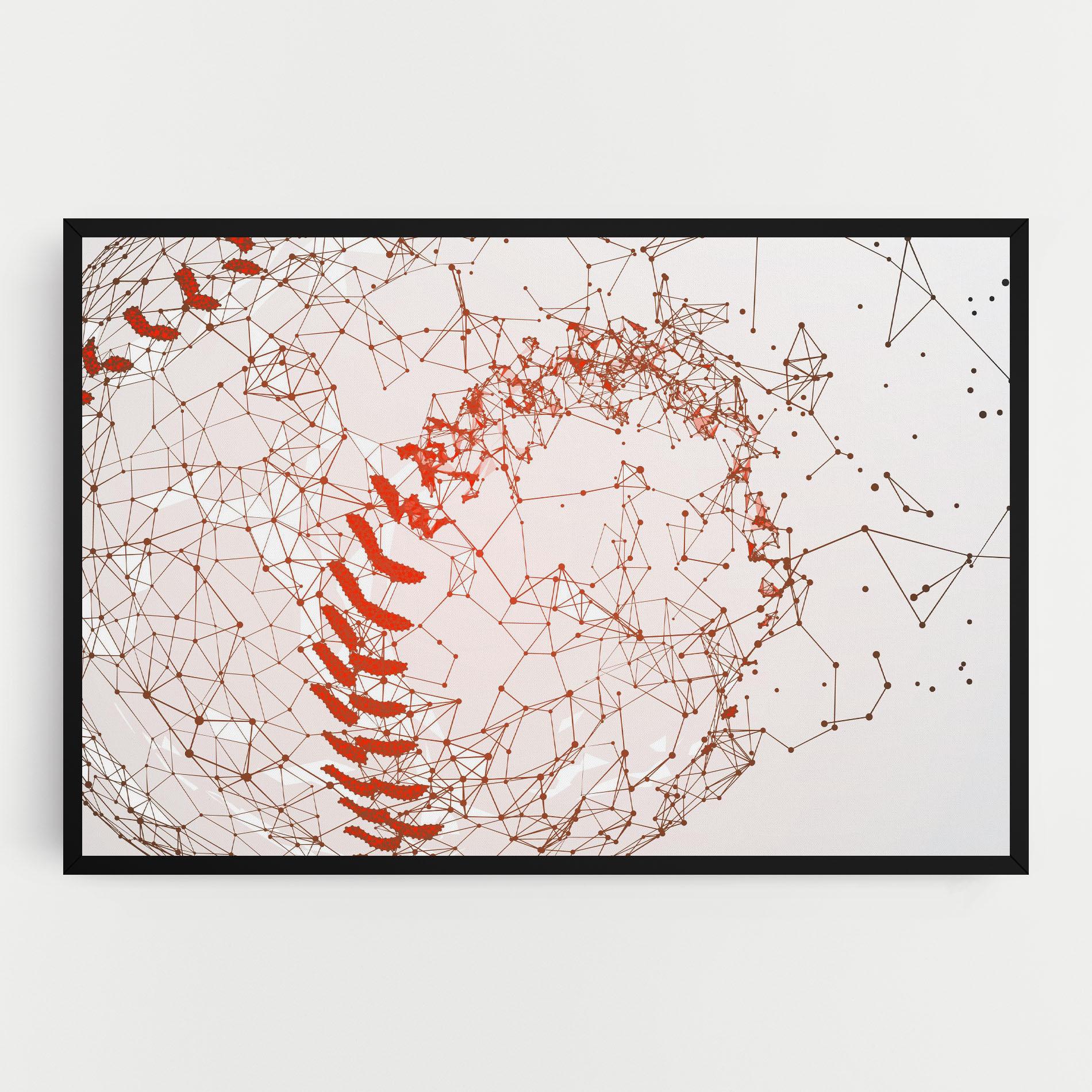 Tablou Canvas Baseball Line Art mockup 0